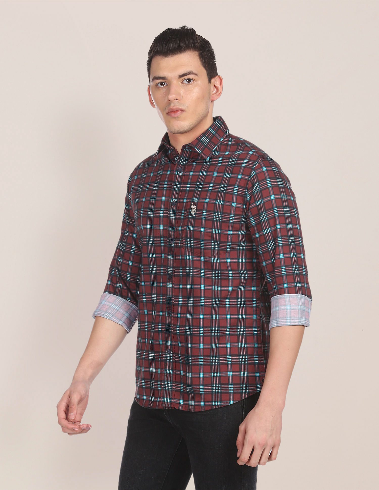 U.S. Polo Assn. Tailored Fit Check Casual Shirt