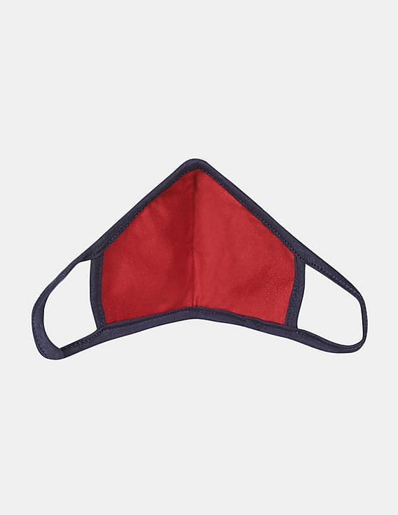 U.S. Polo Assn. Kids Unisex Kids Red Triple Layer Anti Viral Outdoor Face Masks - Pack Of 3
