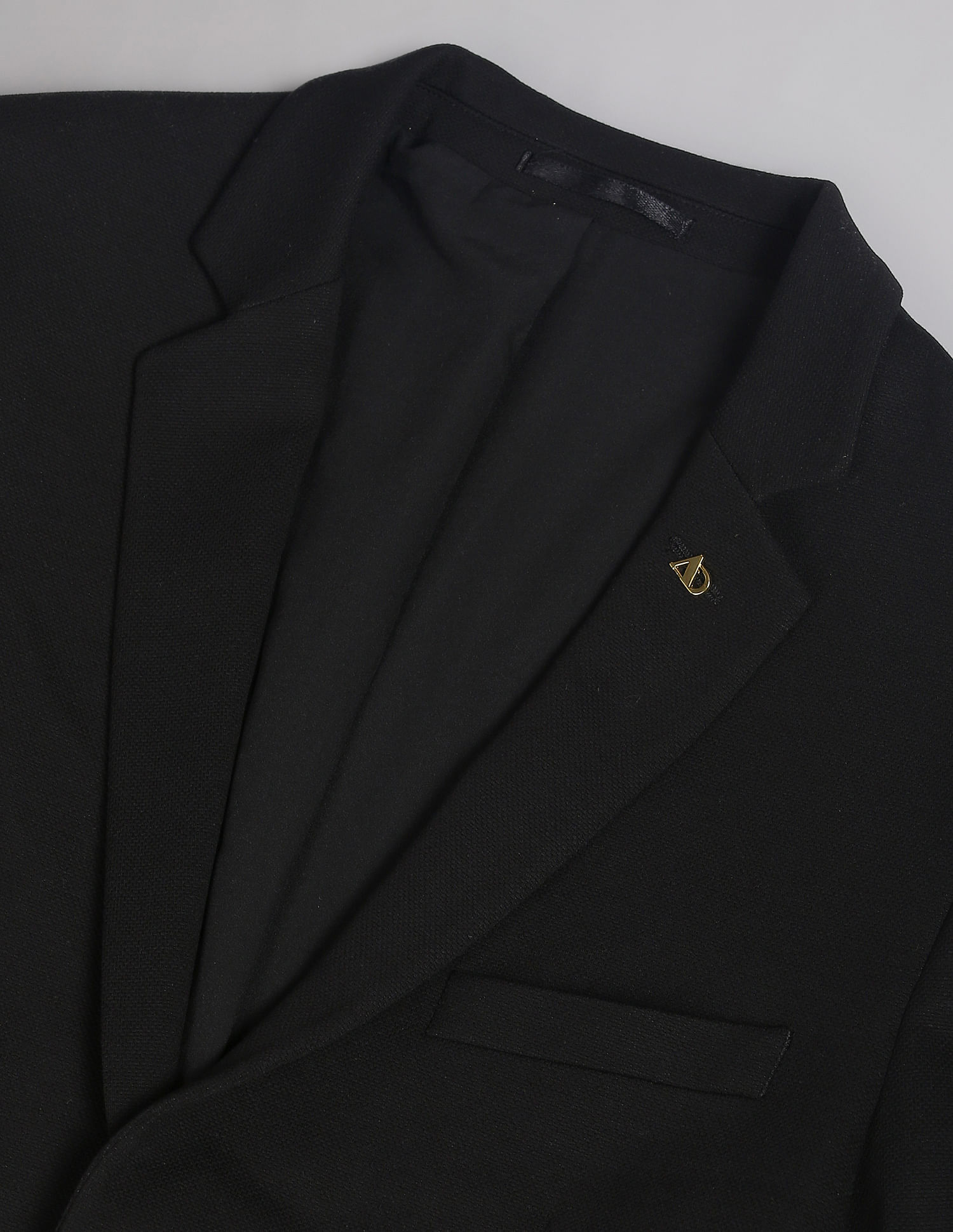 AD by Arvind Textured Slim Fit Knit Edit Blazer