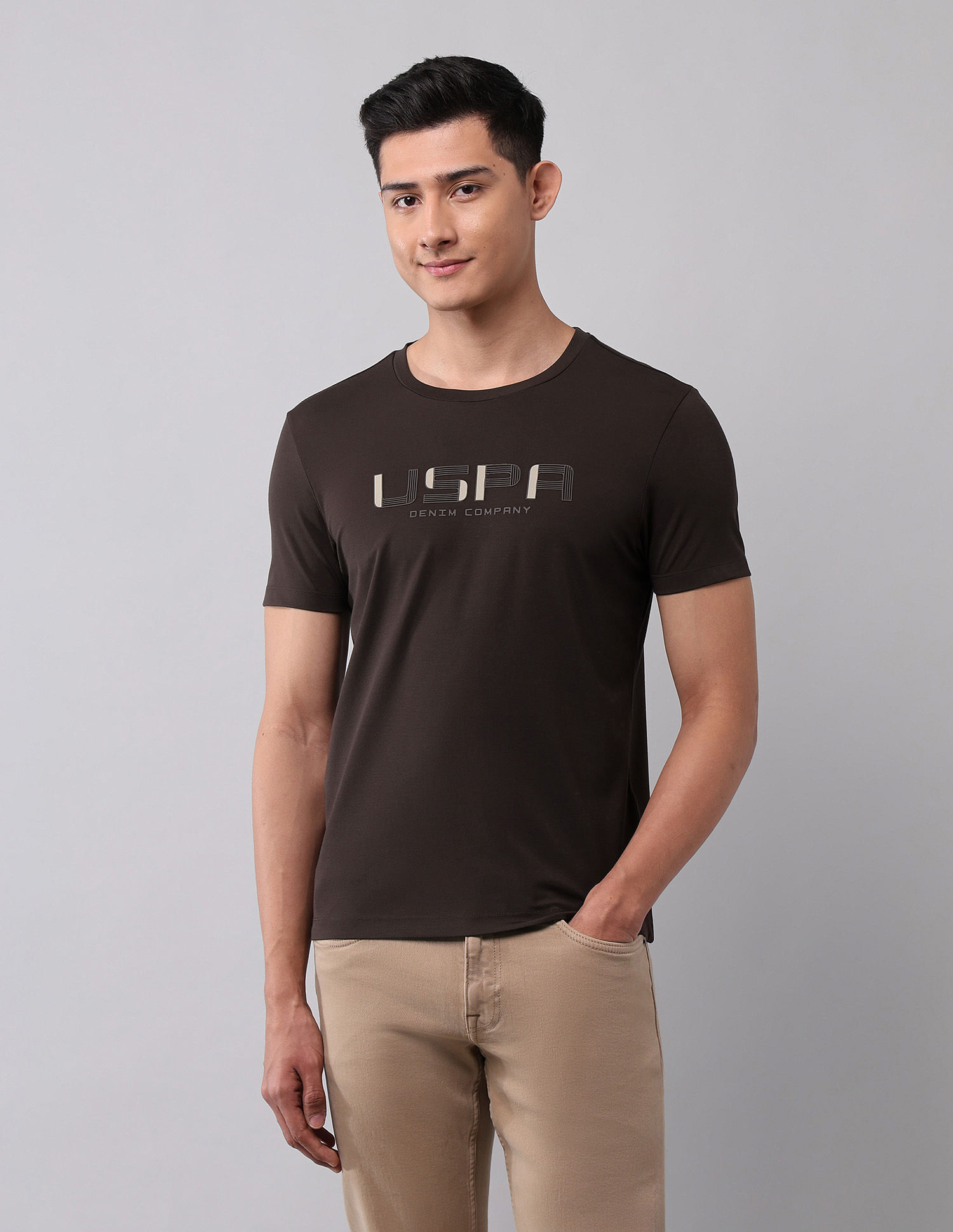 U.S. Polo Assn. Denim Co. Brand Embossed Muscle Fit T-Shirt