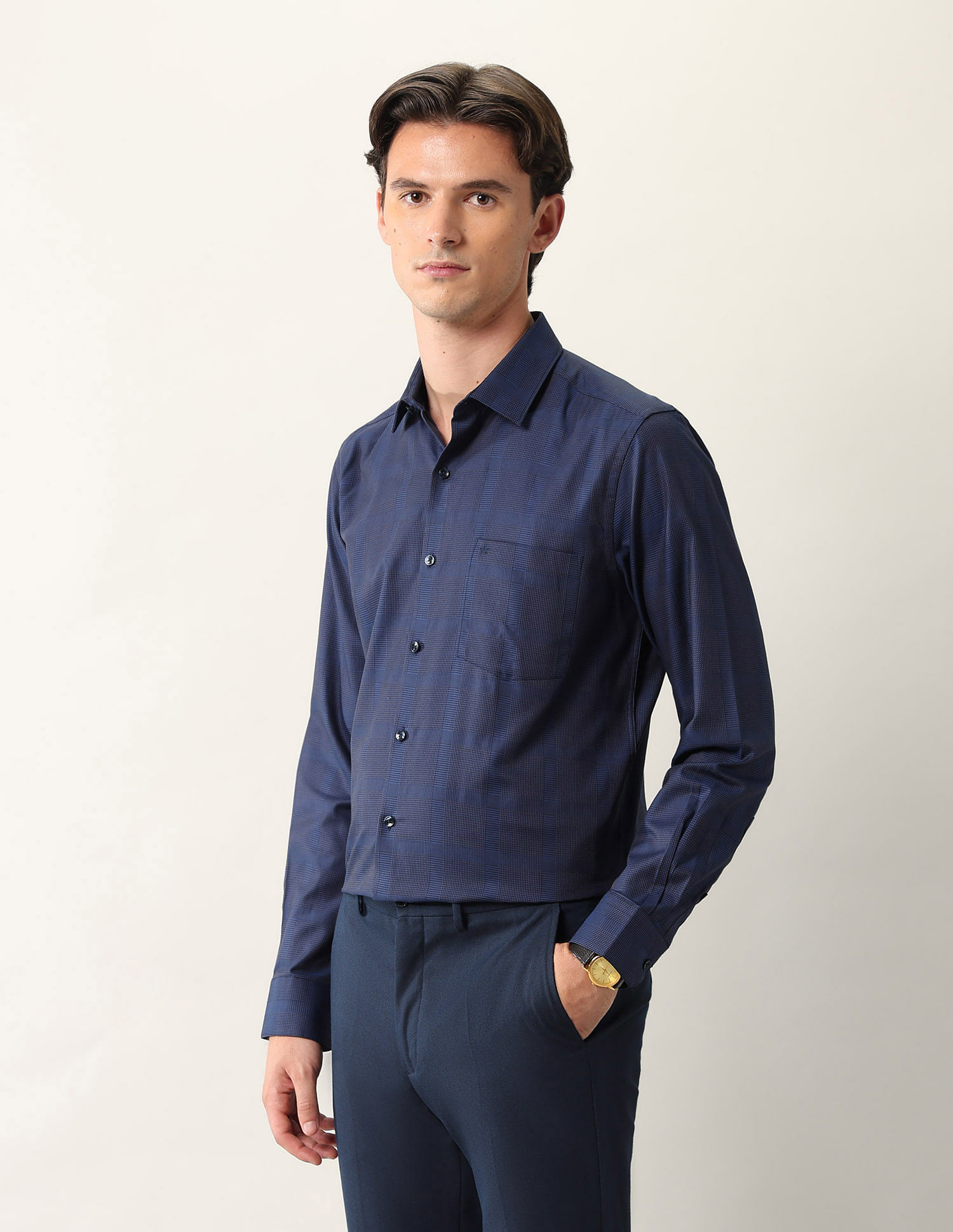 Arrow Glen Checked Dobby Ceremonial Shirt