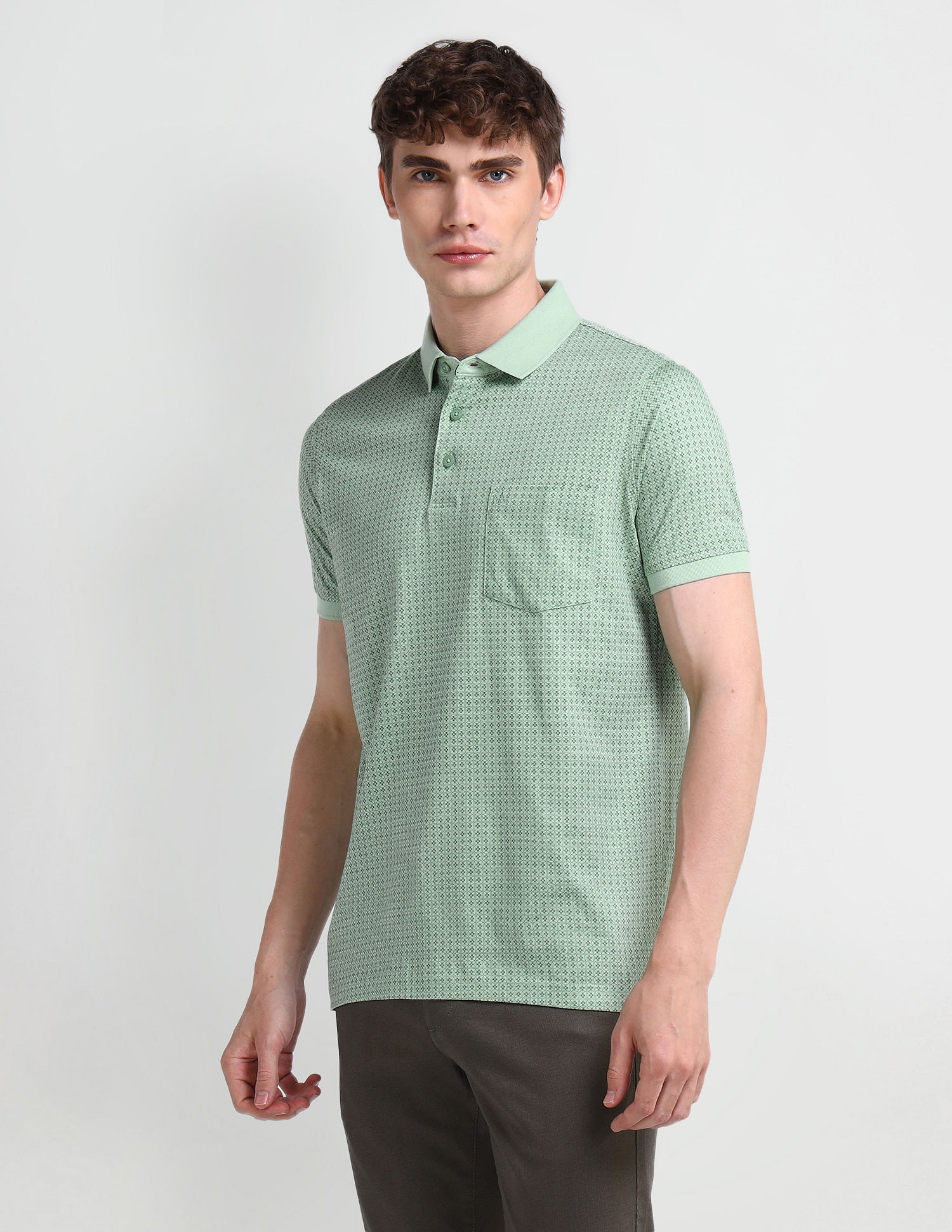 Arrow Geometric Printed Regular Polo Shirt