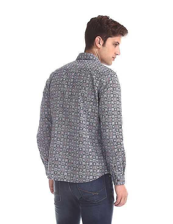 U.S. Polo Assn. Denim Co. Spread Collar Printed Shirt
