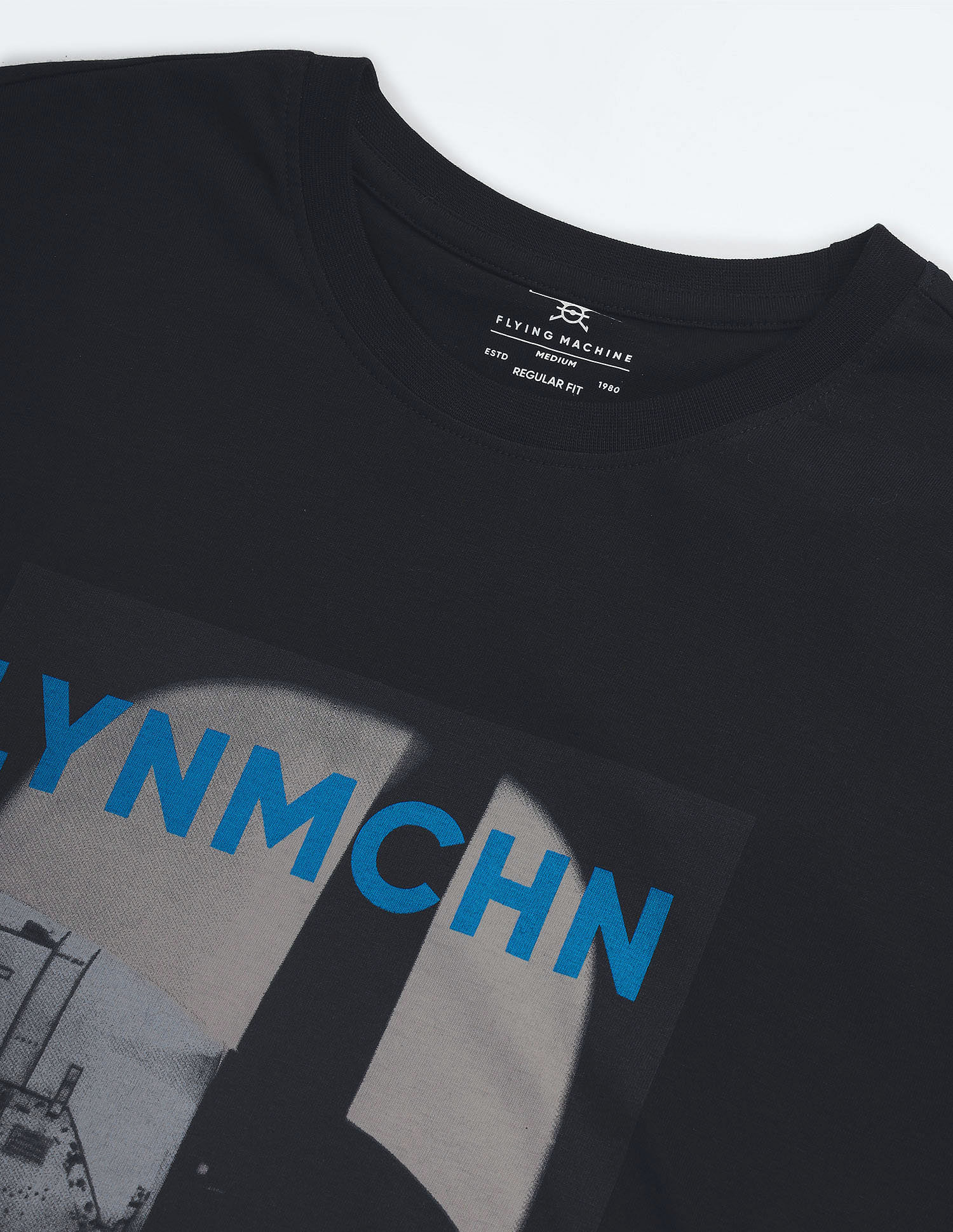 Flying Machine Graphic Print Cotton T-Shirt