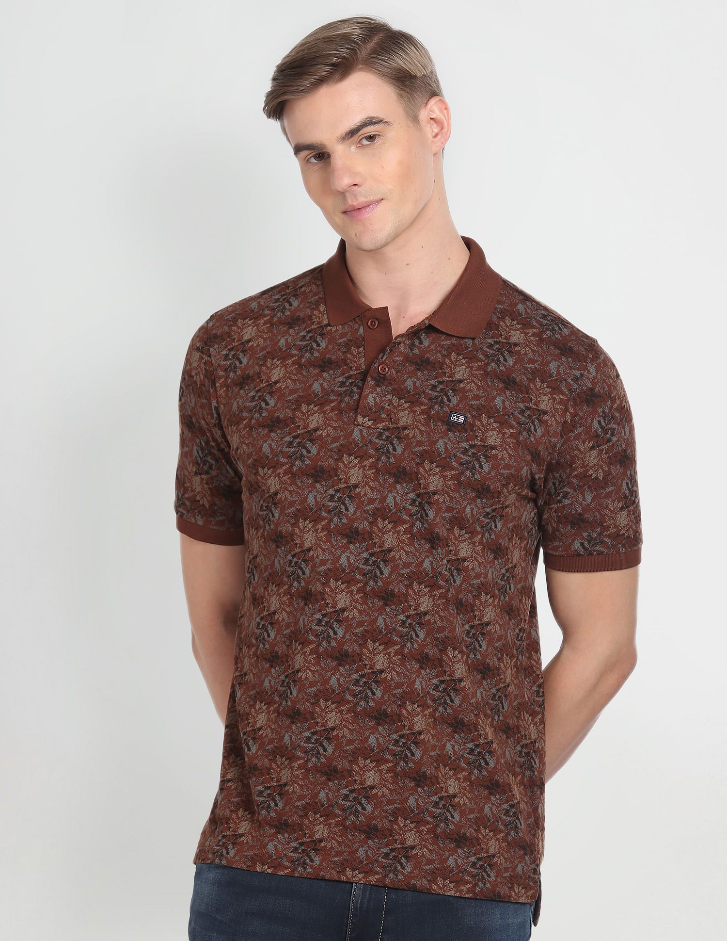Arrow Sports Compact Cotton Tropical Polo Shirt