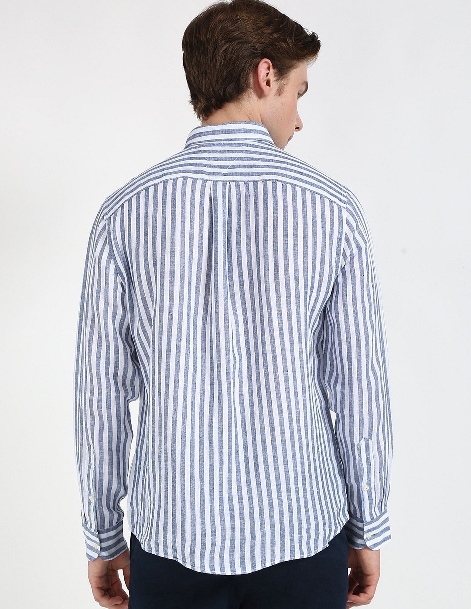 Tommy Hilfiger Striped Regular-Fit Linen Shirt
