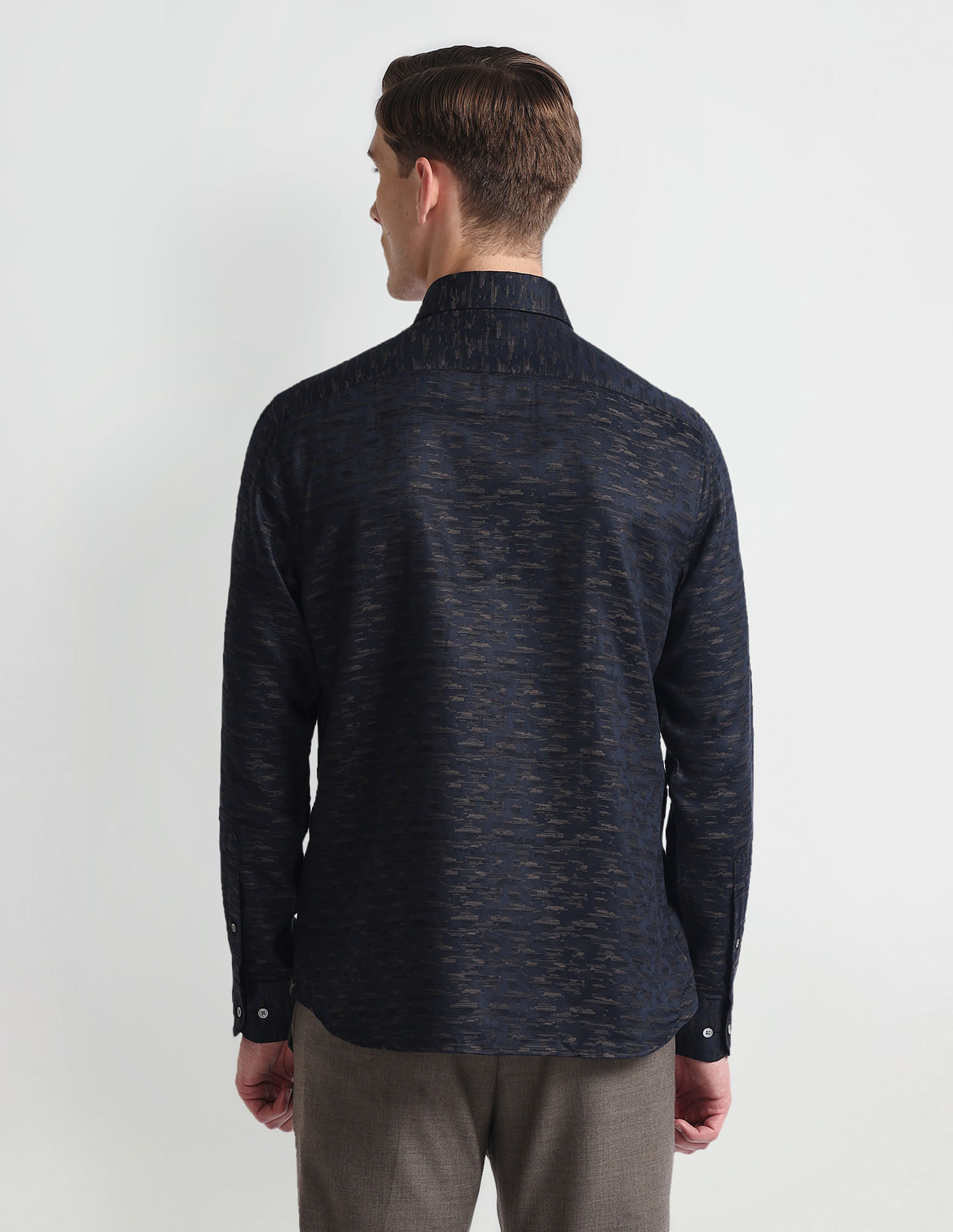 Arrow Abstract Patterned Sateen Shirt