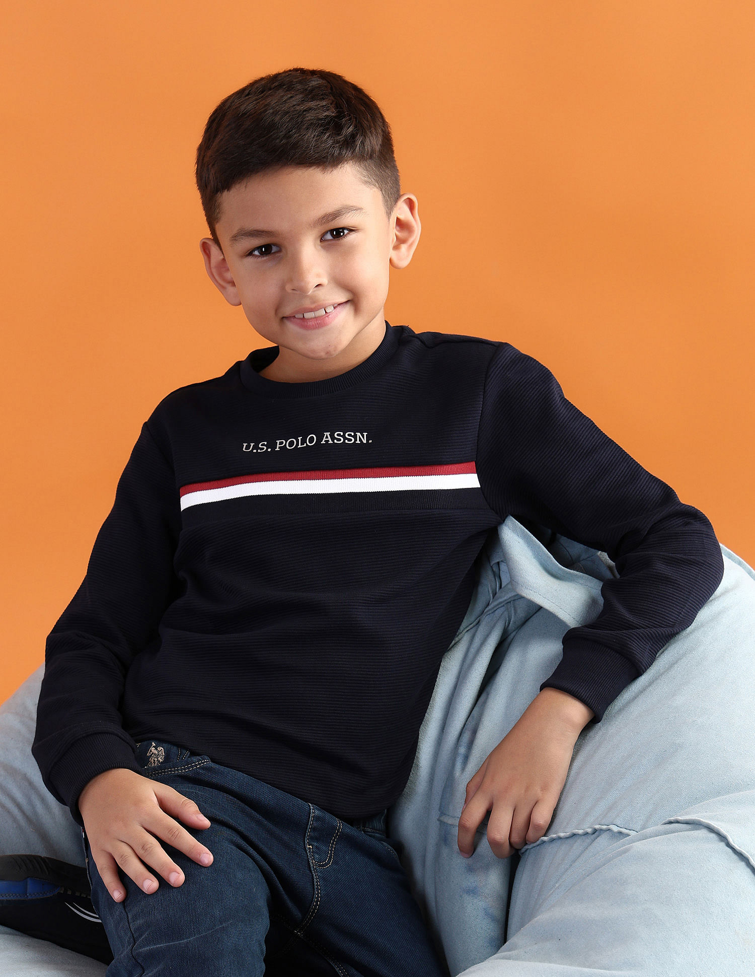 U.S. Polo Assn. Kids Boys Crew Neck Sweatshirt