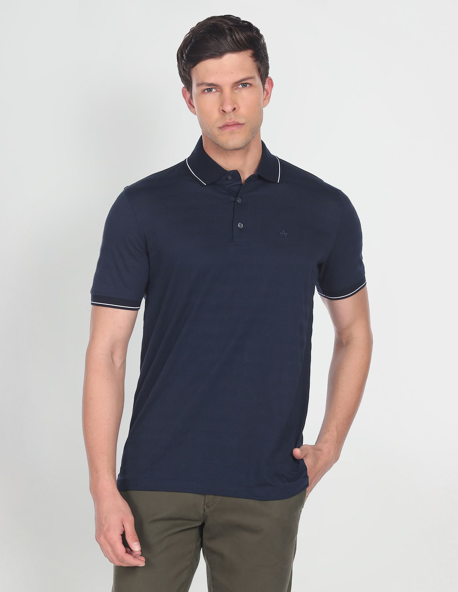 Arrow Tipped Jacquard Polo Shirt