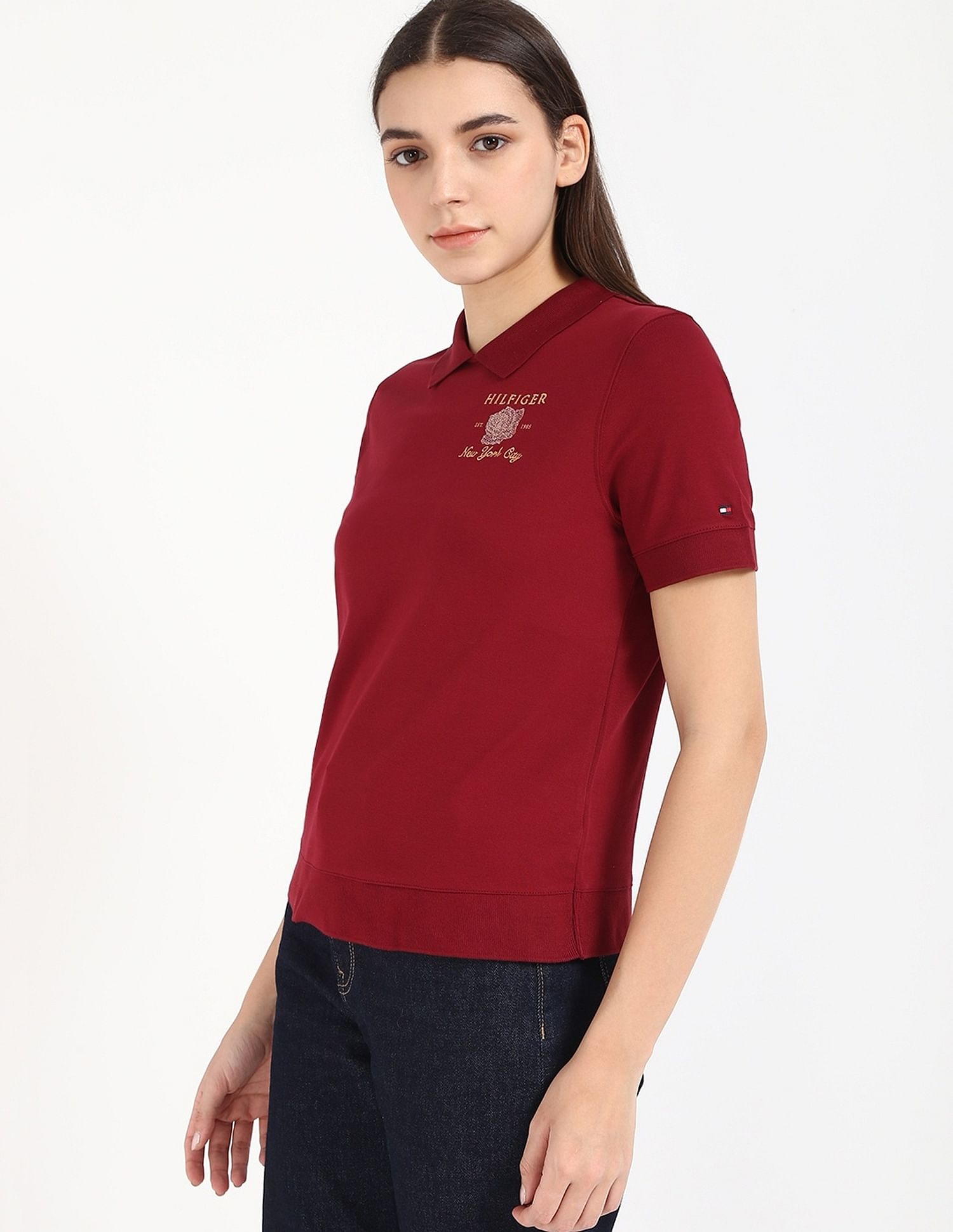Tommy Hilfiger Embroidered Logo Regular-Fit Cotton Polo T-Shirt