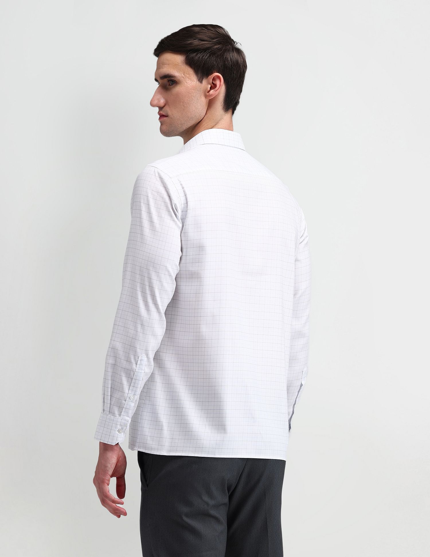 Arrow Liberty Classic Fit Grid Tattersall Checked Shirt