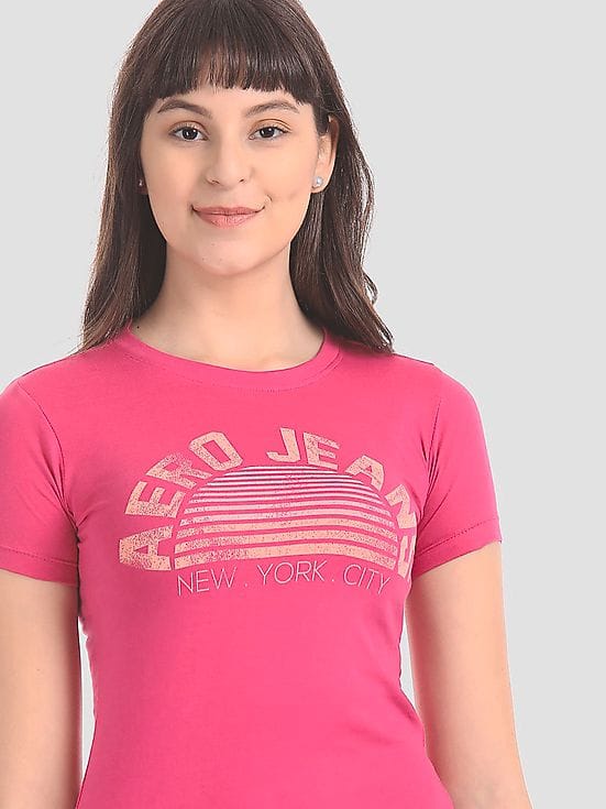 Buy Aeropostale Pink Crew Neck 