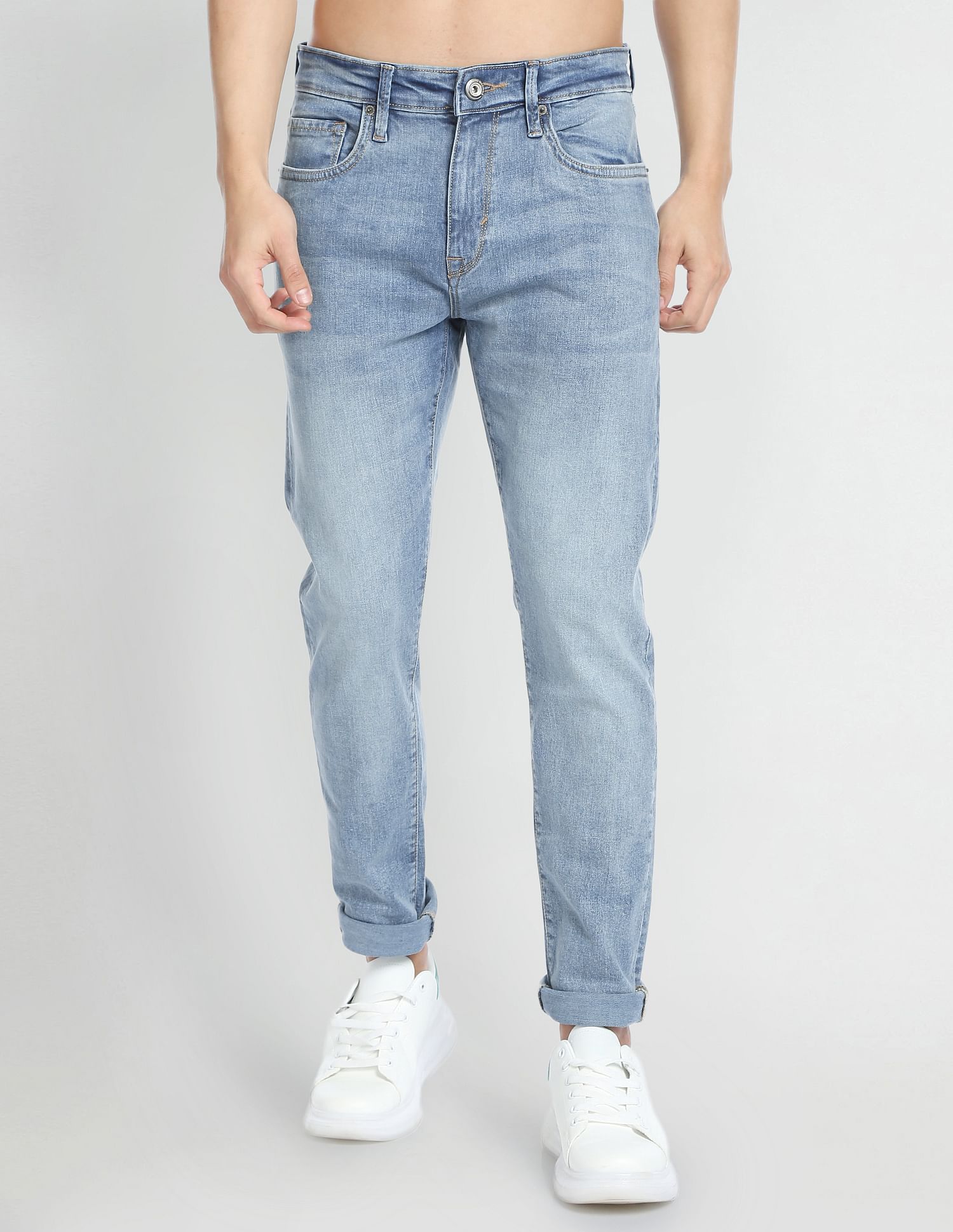 Flying Machine Stone Wash Slim Tapered Fit Jeans