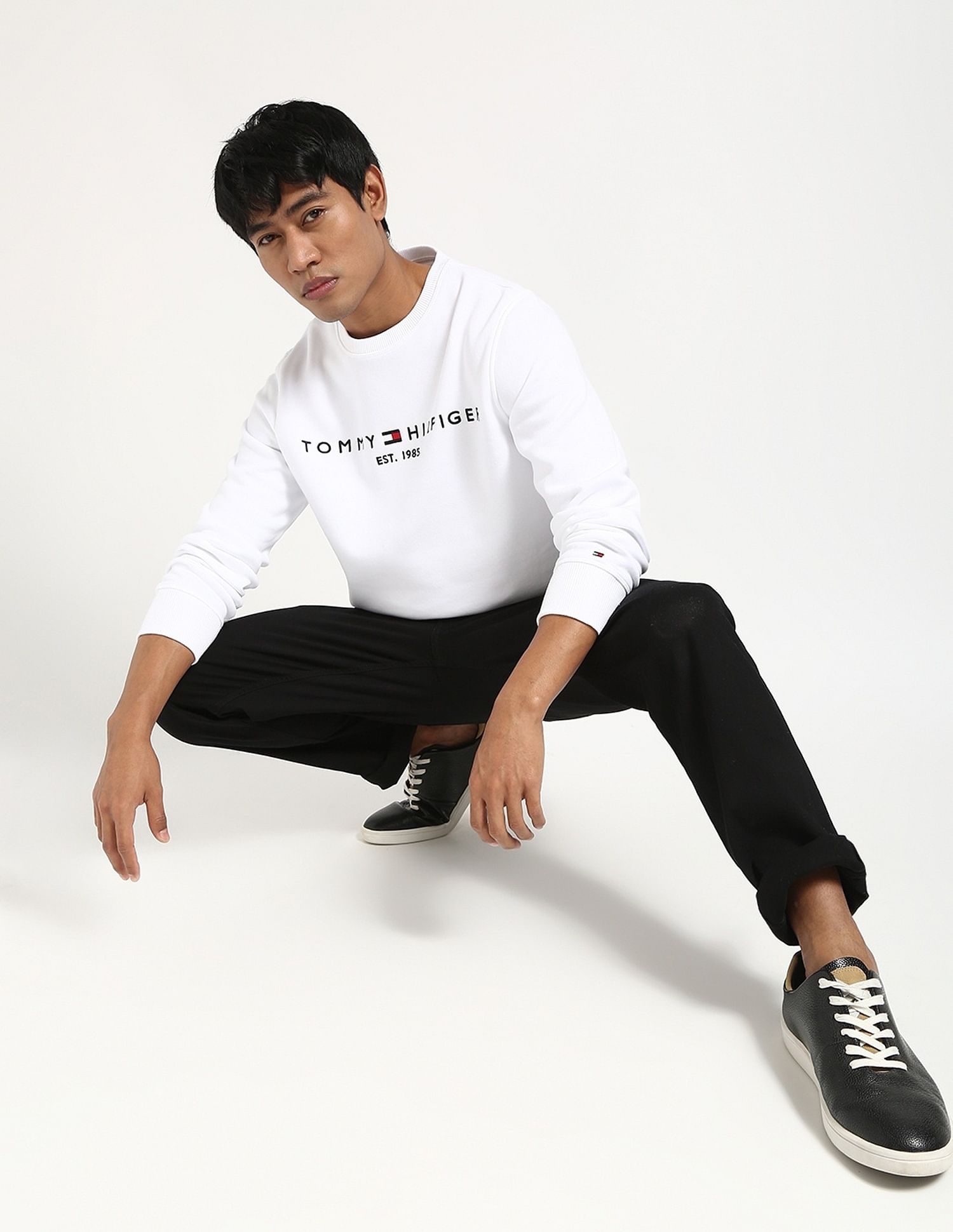 Tommy Hilfiger Embroidered Logo Regular-Fit Cotton Sweatshirt
