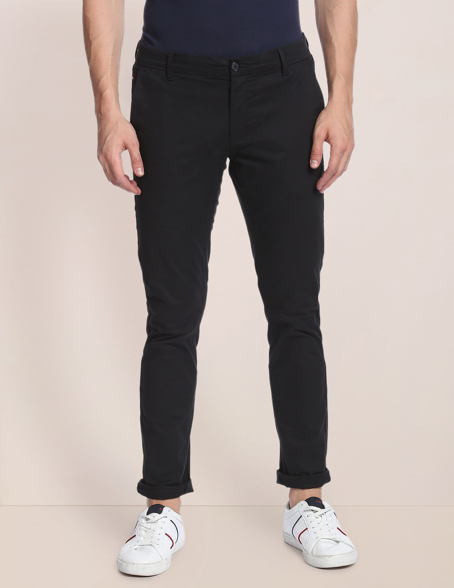 U.S. Polo Assn. Twill Textured Casual Trousers