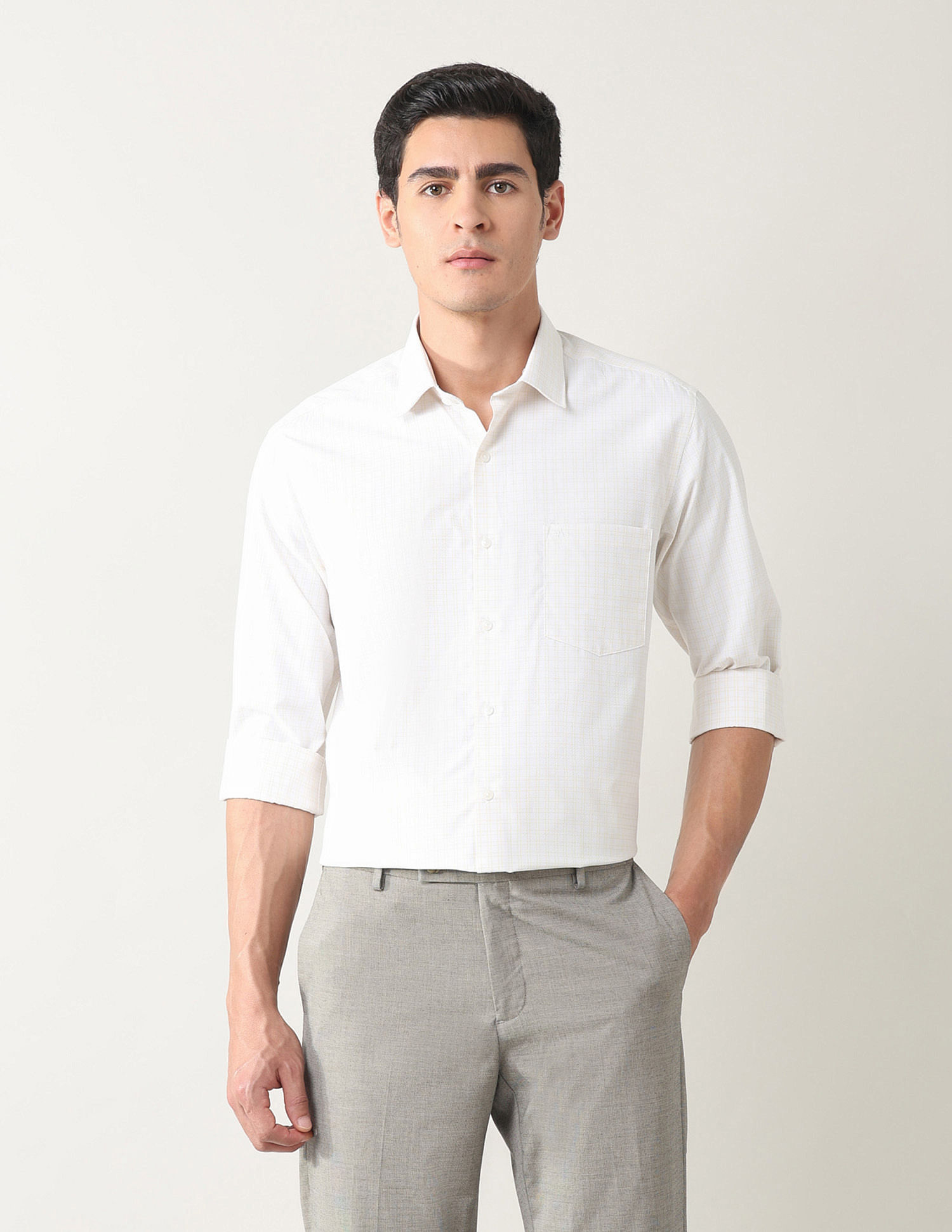 Arrow Graph Checked Manhattan Slim Fit Shirt