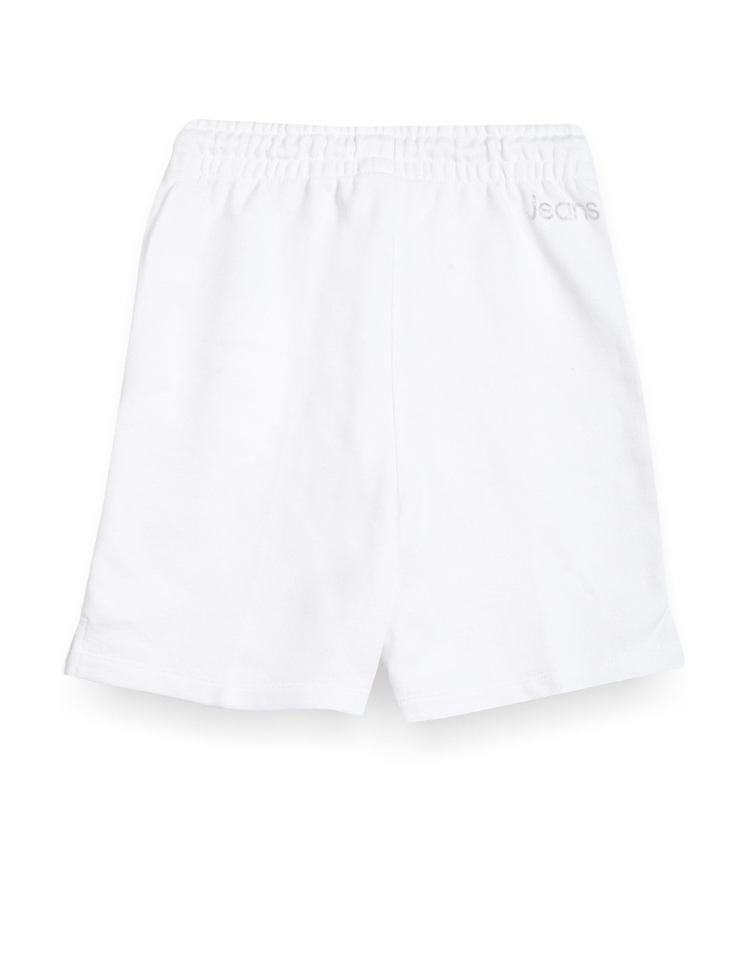 Calvin Klein Girls Cotton Brand Print Shorts