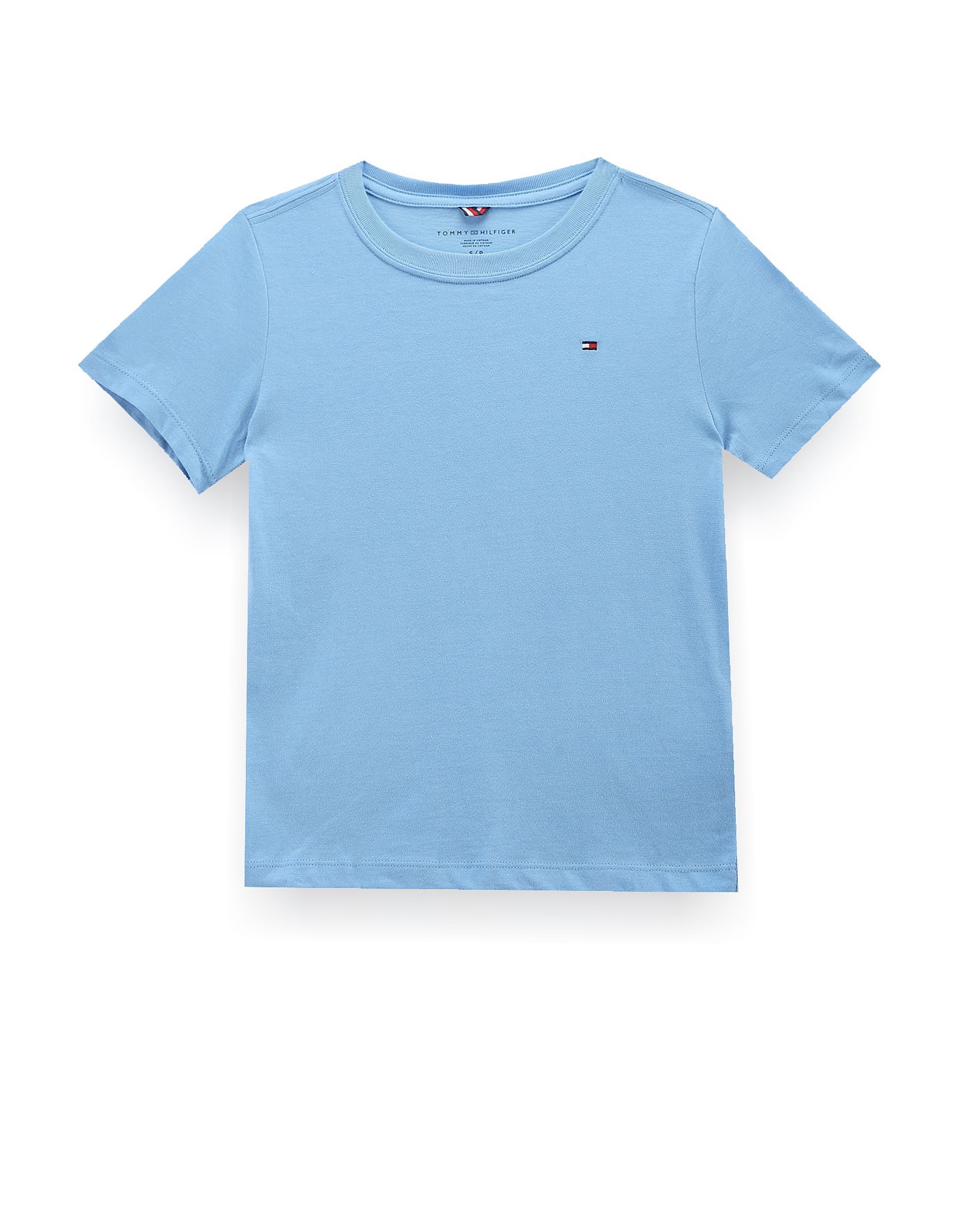 Tommy Hilfiger Kids Boys Cotton Solid T-Shirt