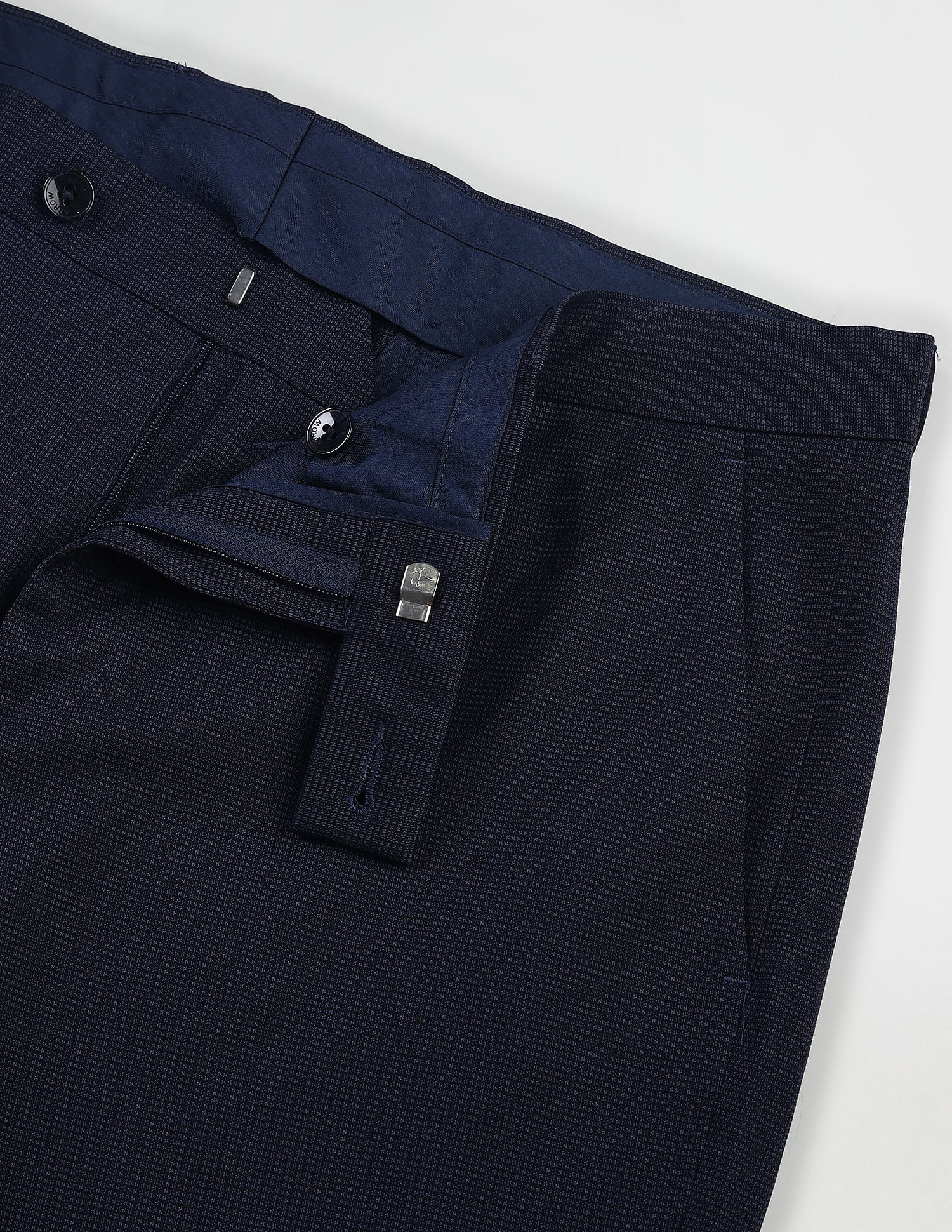 Arrow Patterned Slim Fit Trousers