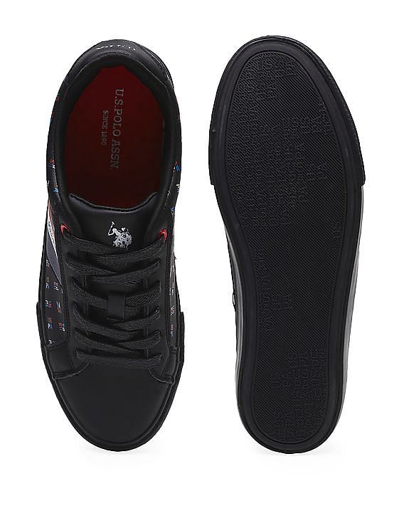 U.S. Polo Assn. Men Brand Print Lace Up Angus Sneakers