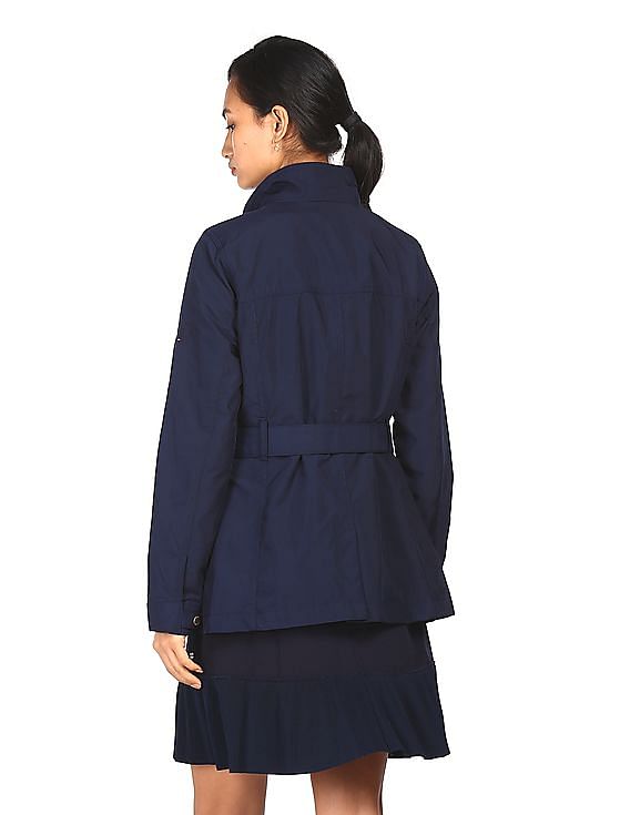 Buy Tommy Hilfiger Women Navy Humboldt Belted Jacket NNNOW