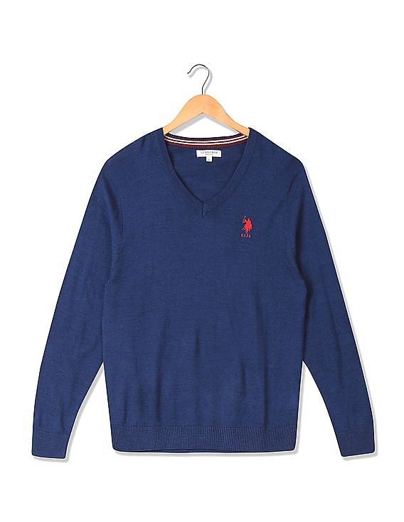 polo v neck sweatshirt