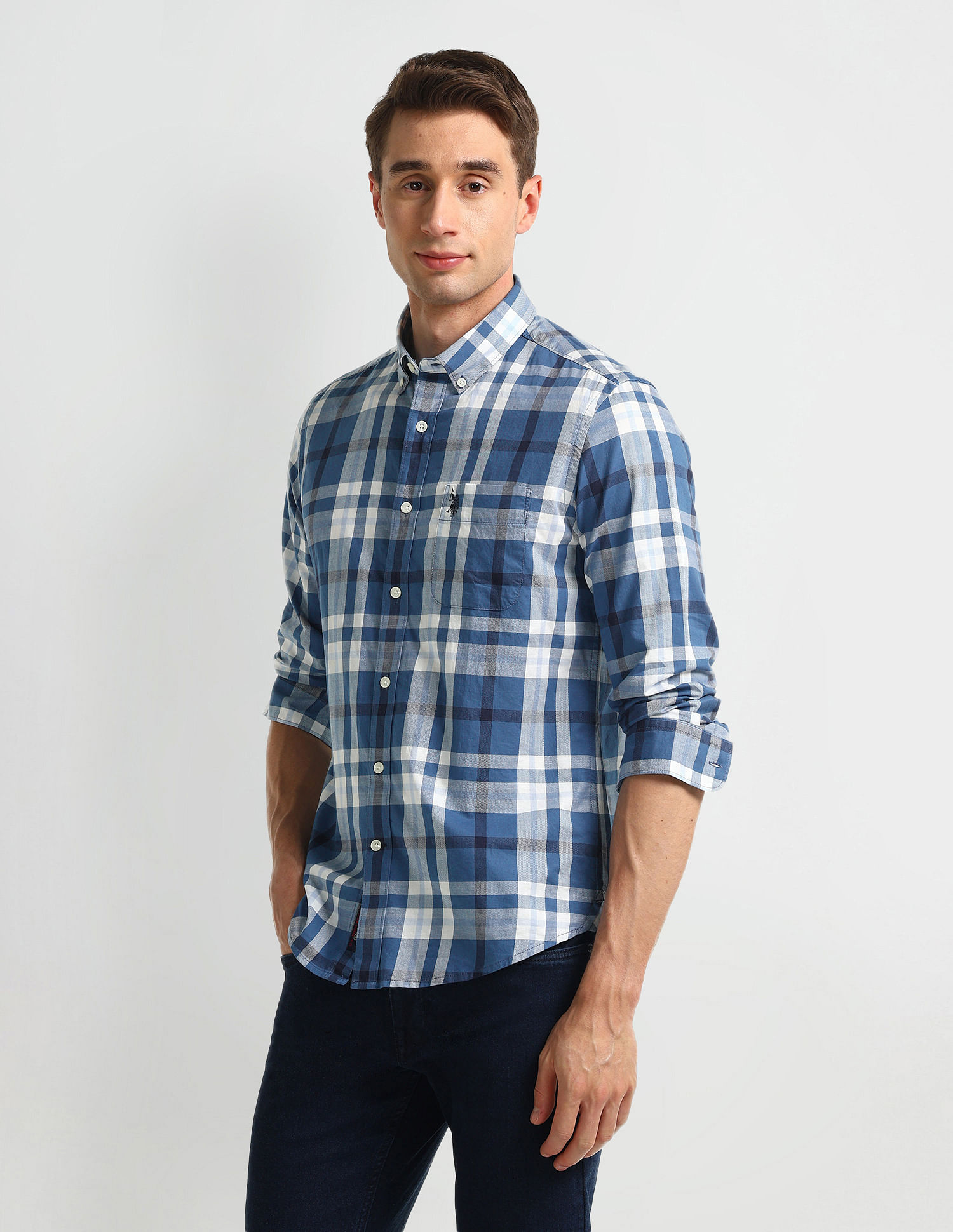 U.S. Polo Assn. Denim Co. Slim Fit Checked Shirt