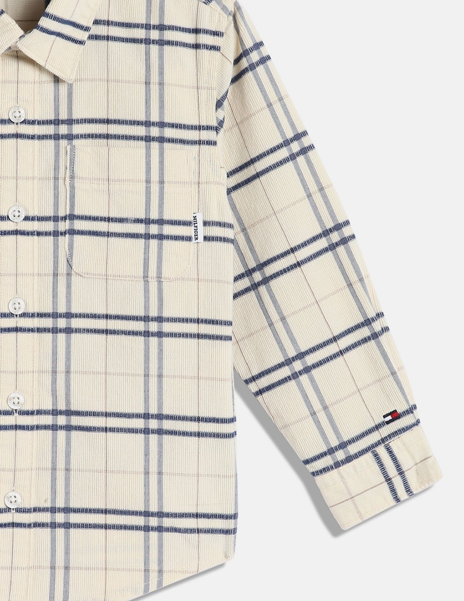 Tommy Hilfiger Kids Boys Checks Regular-Fit Cotton Shirt