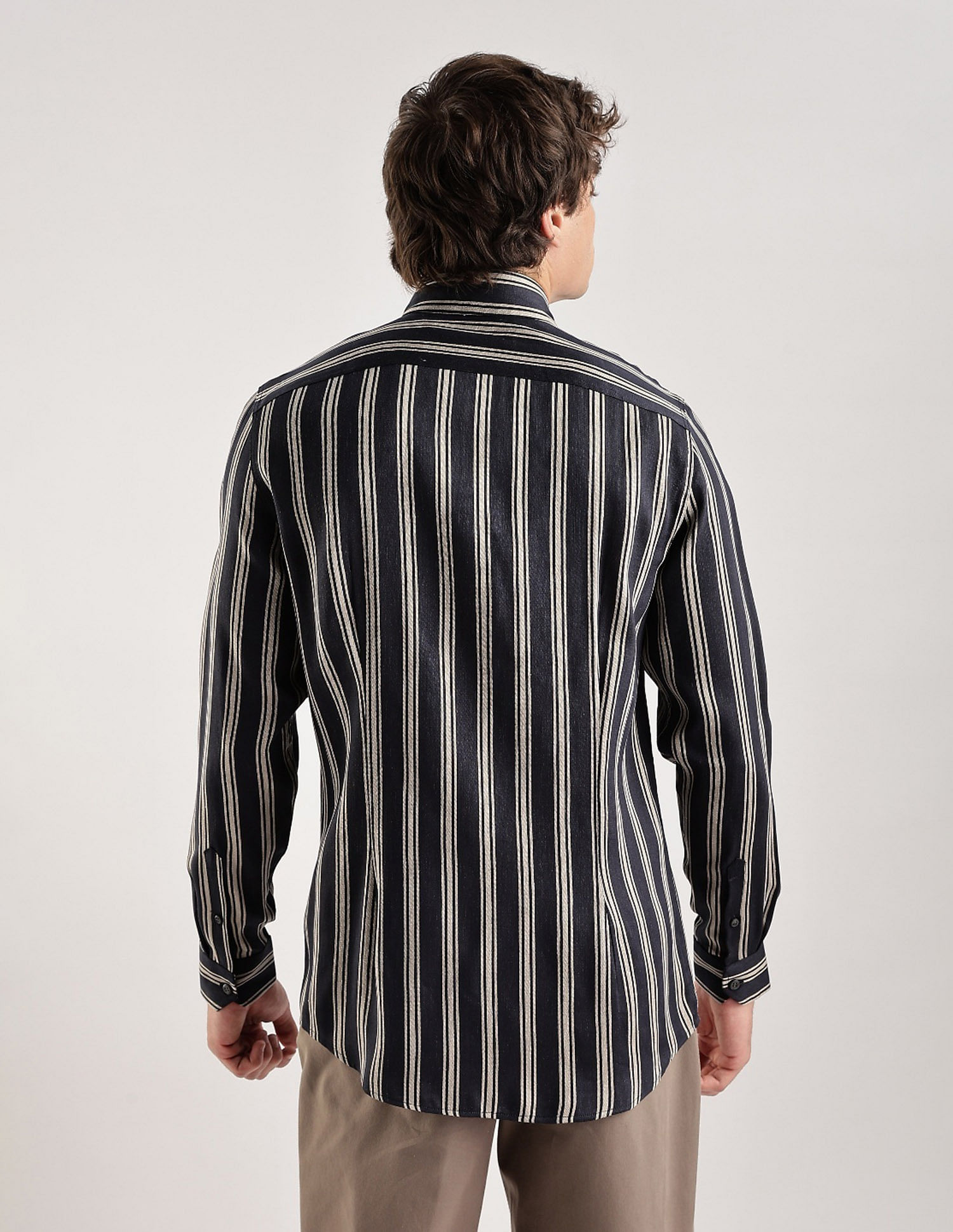 Calvin Klein Jeans Vertical Stripes Slim Fit Woven Shirt