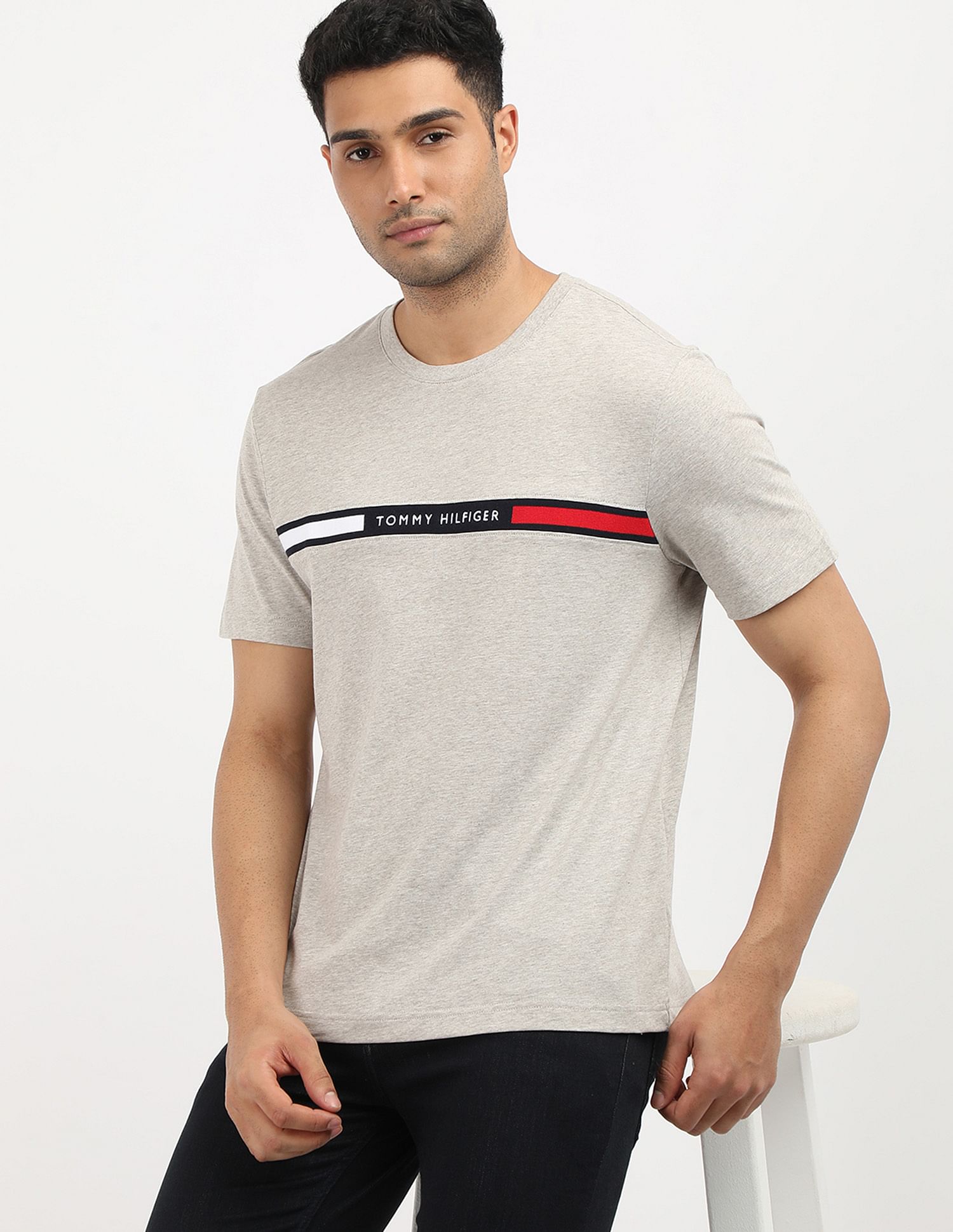 Tommy Hilfiger Brand Chest Insert Cotton T-Shirt