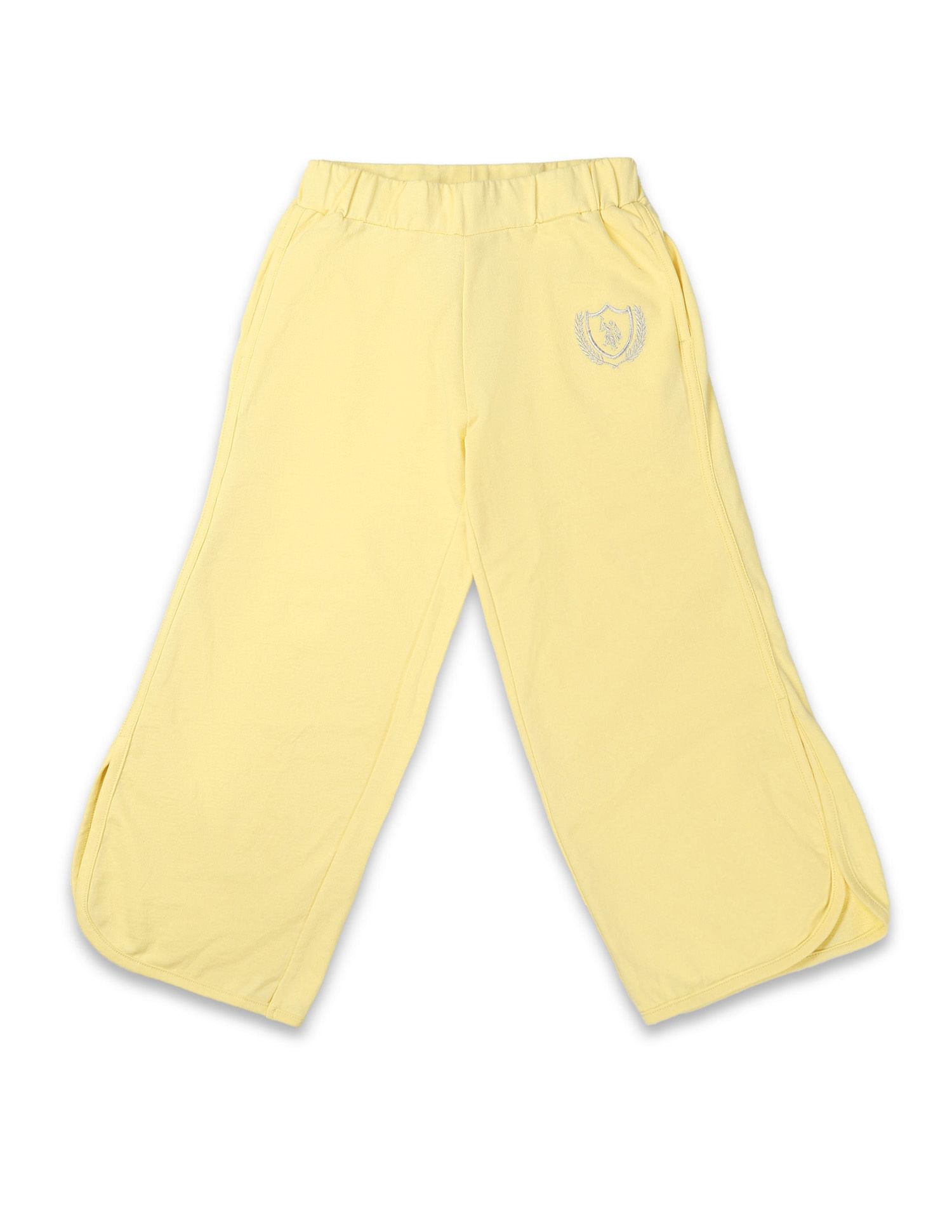 U.S. Polo Assn. Kids Girls Brand Embroidered Track Pants