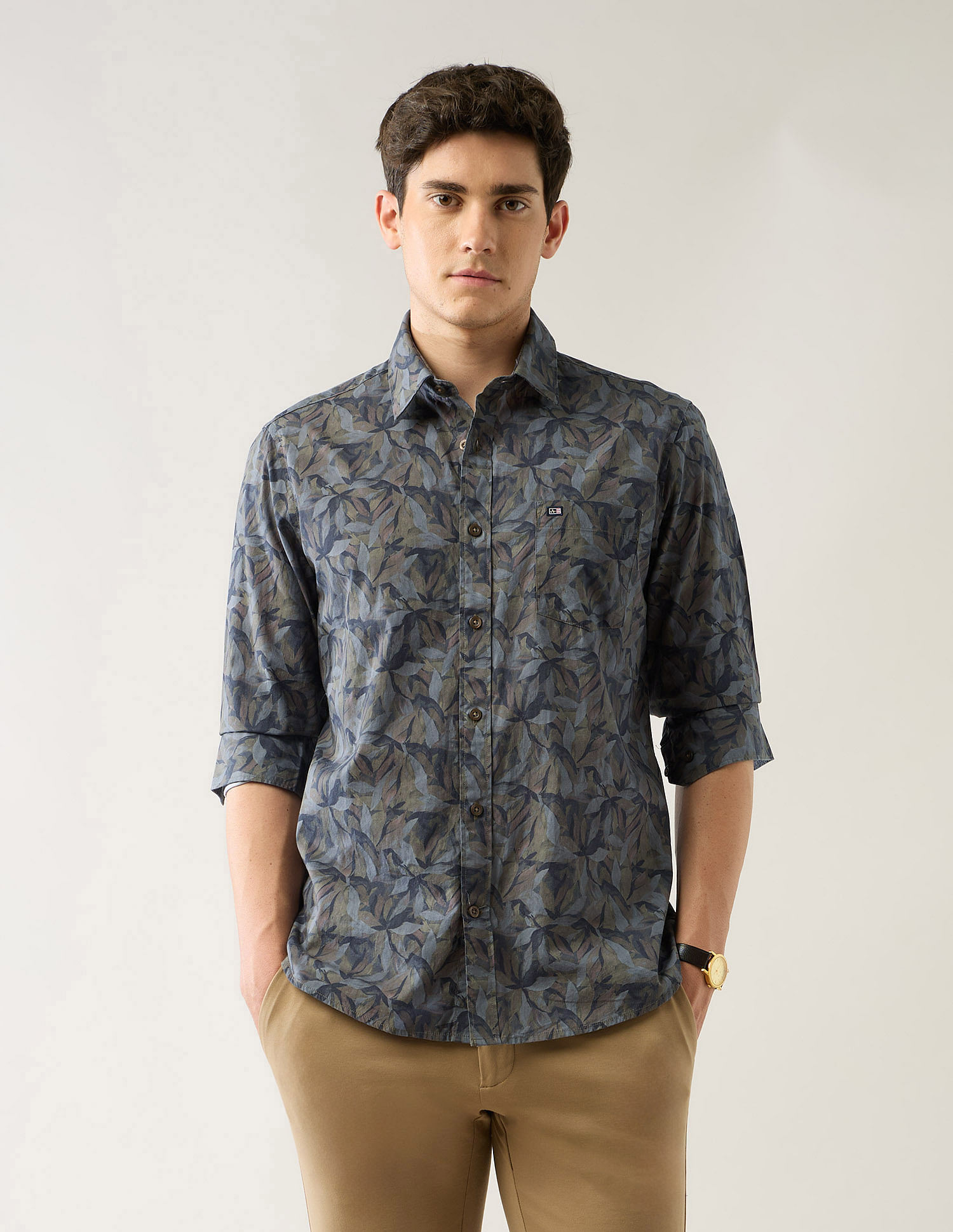 Arrow Sport Tropical Printed Printed Tailored Fit Shirt