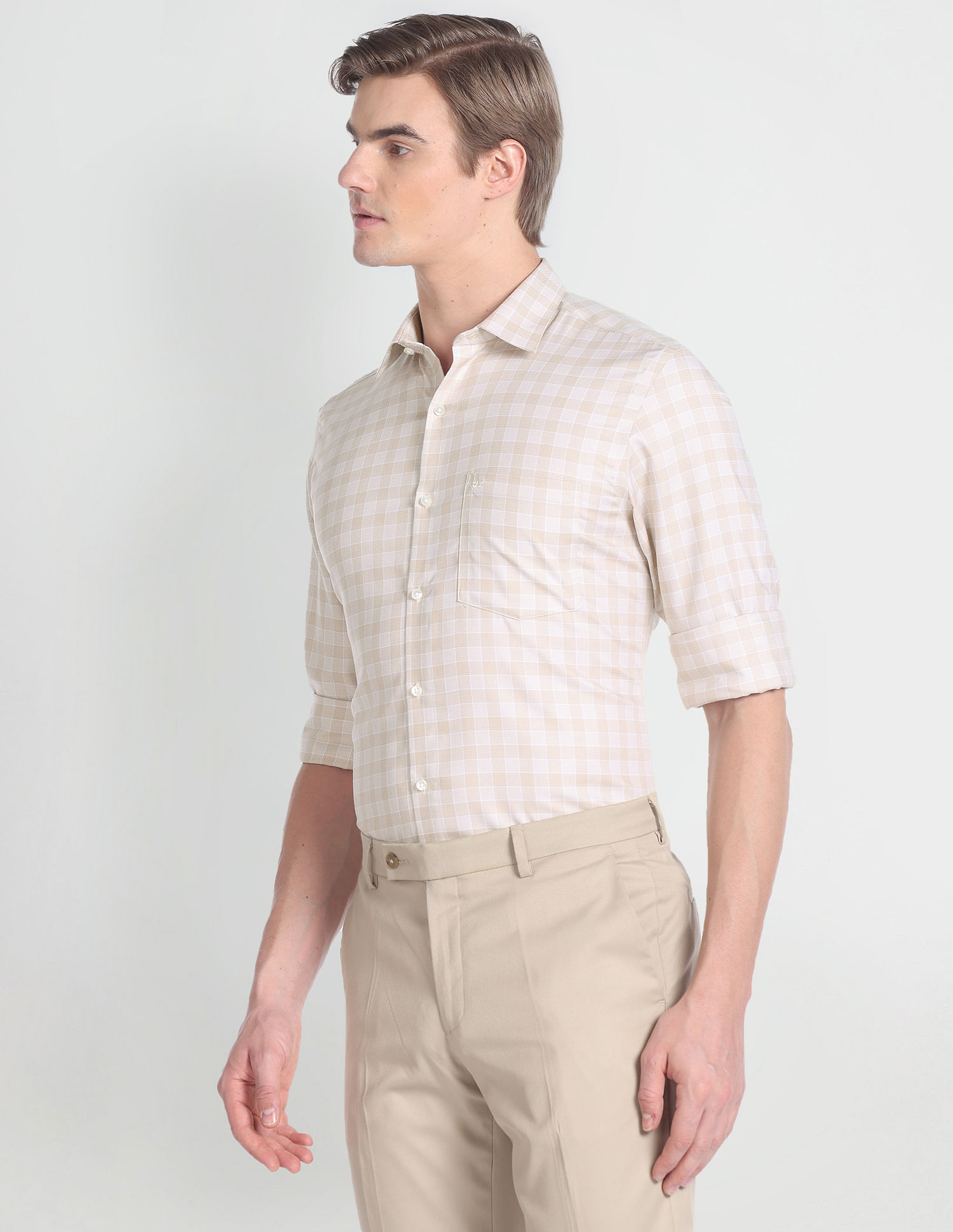 Arrow Auto Press Gingham Check Shirt