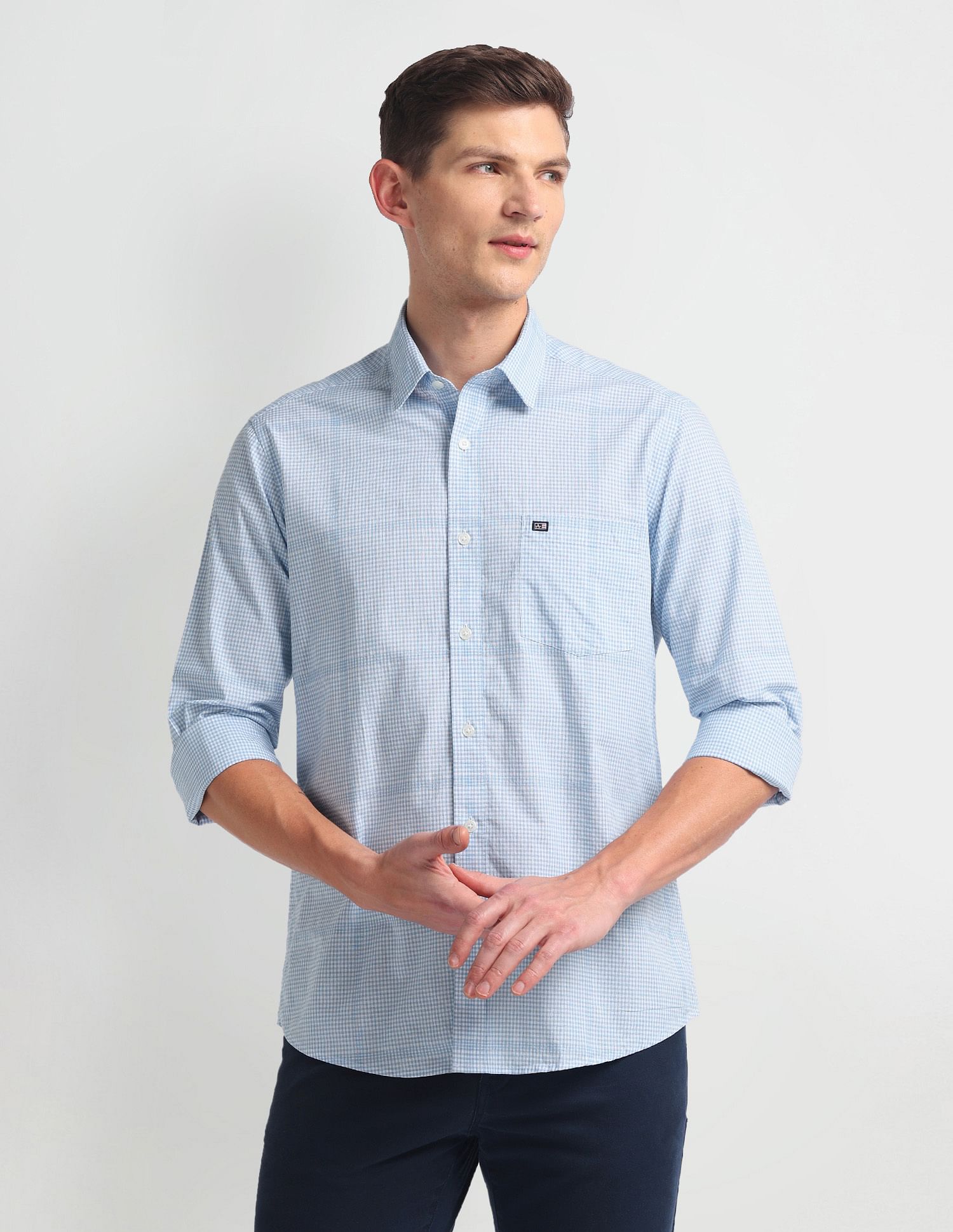 Arrow Sports Micro Check Slim Fit Shirt