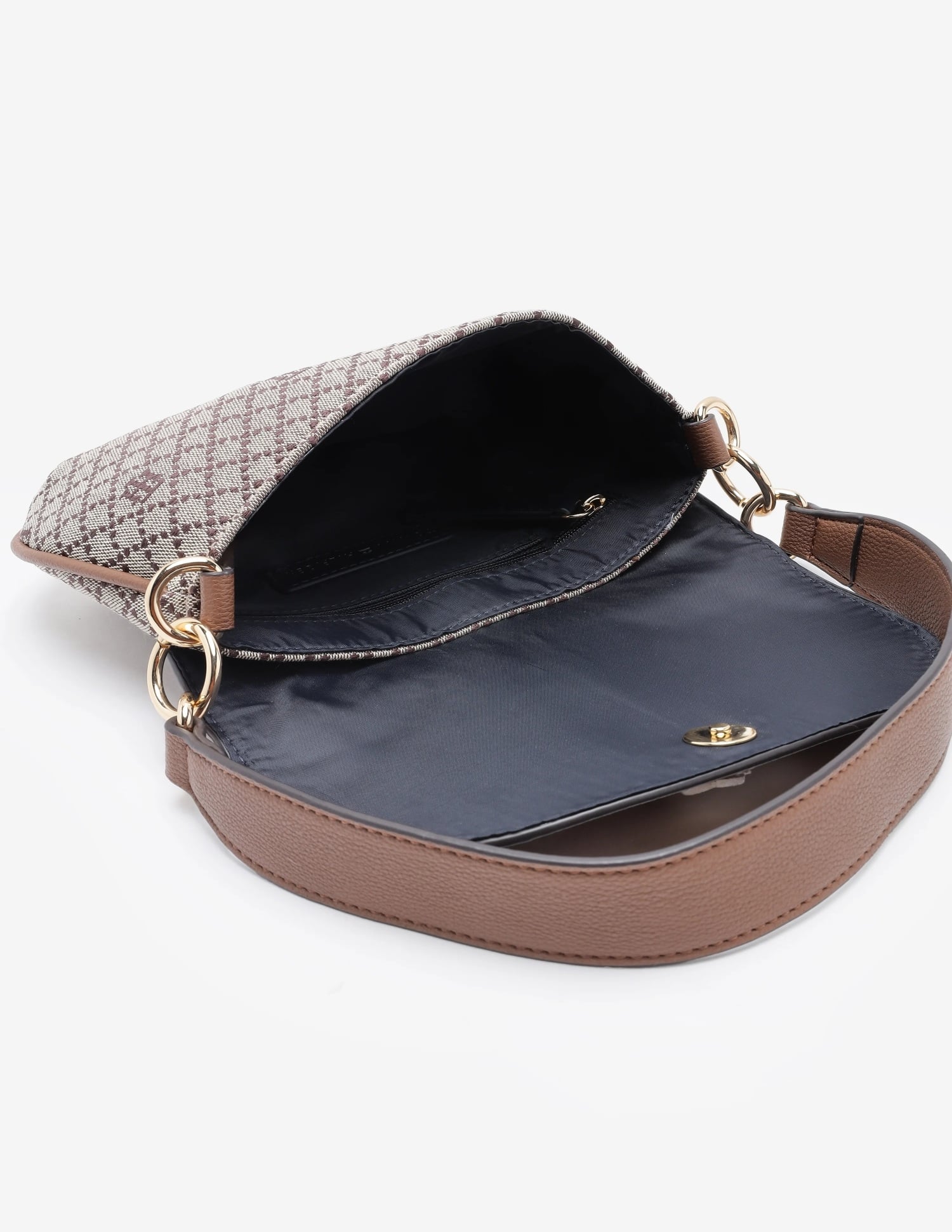Buy Tommy Hilfiger Logo Brown Polyester Shoulder Bag - NNNOW.com