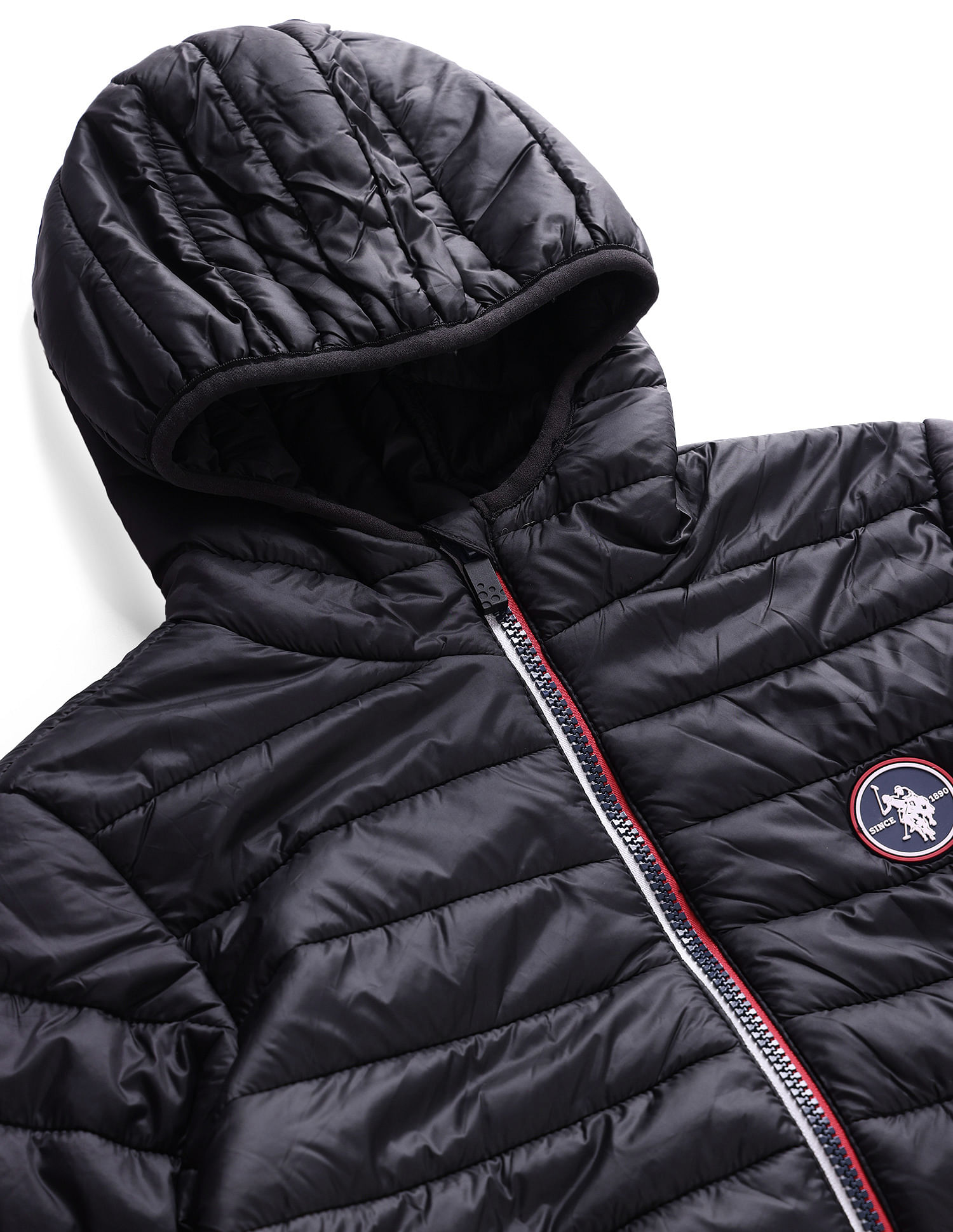 U.S. Polo Assn. Kids Logo Hooded Solid Puffer Jacket
