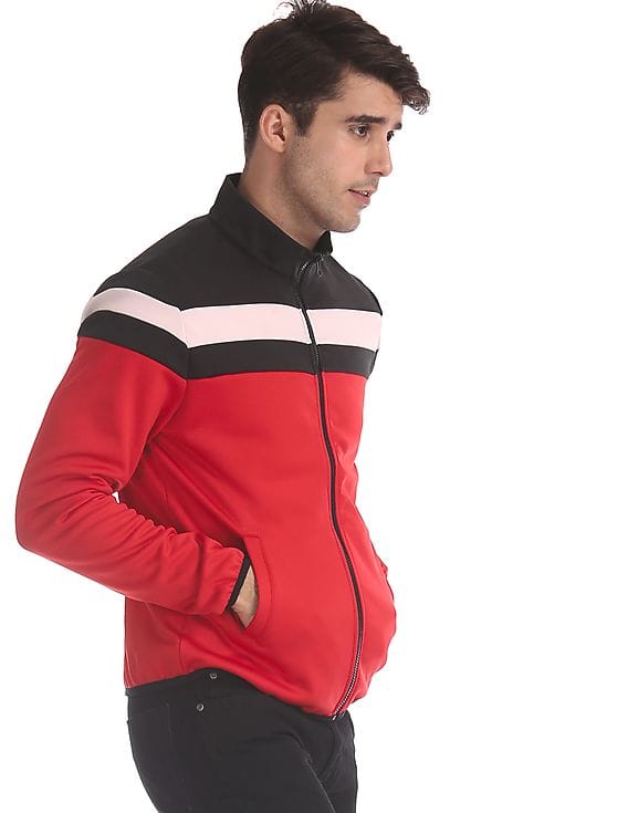 red zip jacket