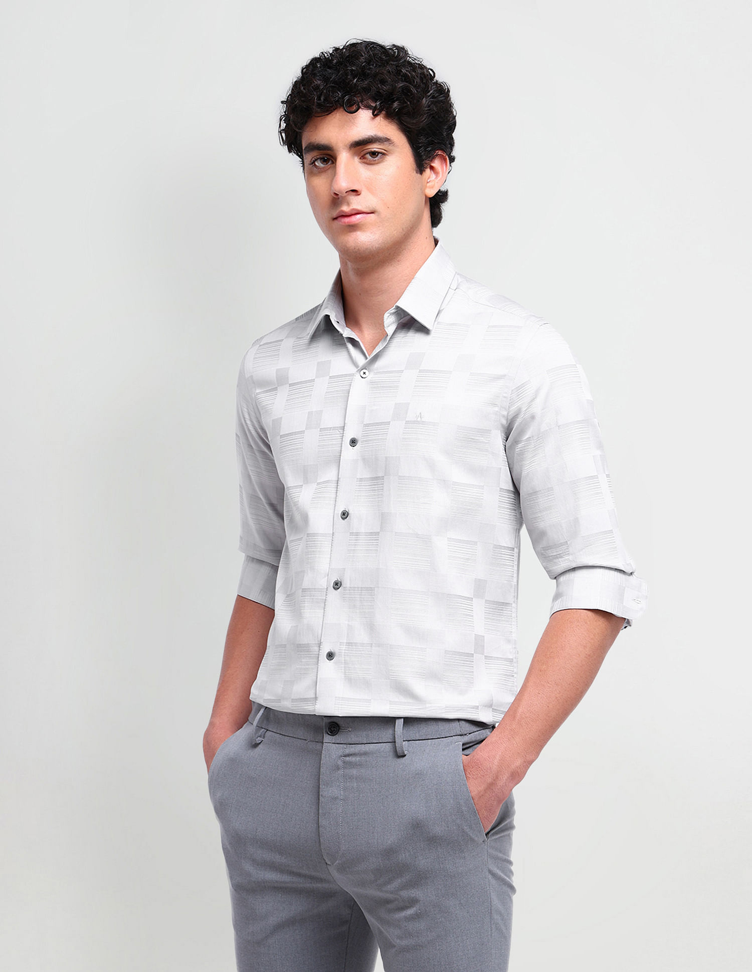 Arrow Newyork Manhattan Slim Fit Dobby Shirt