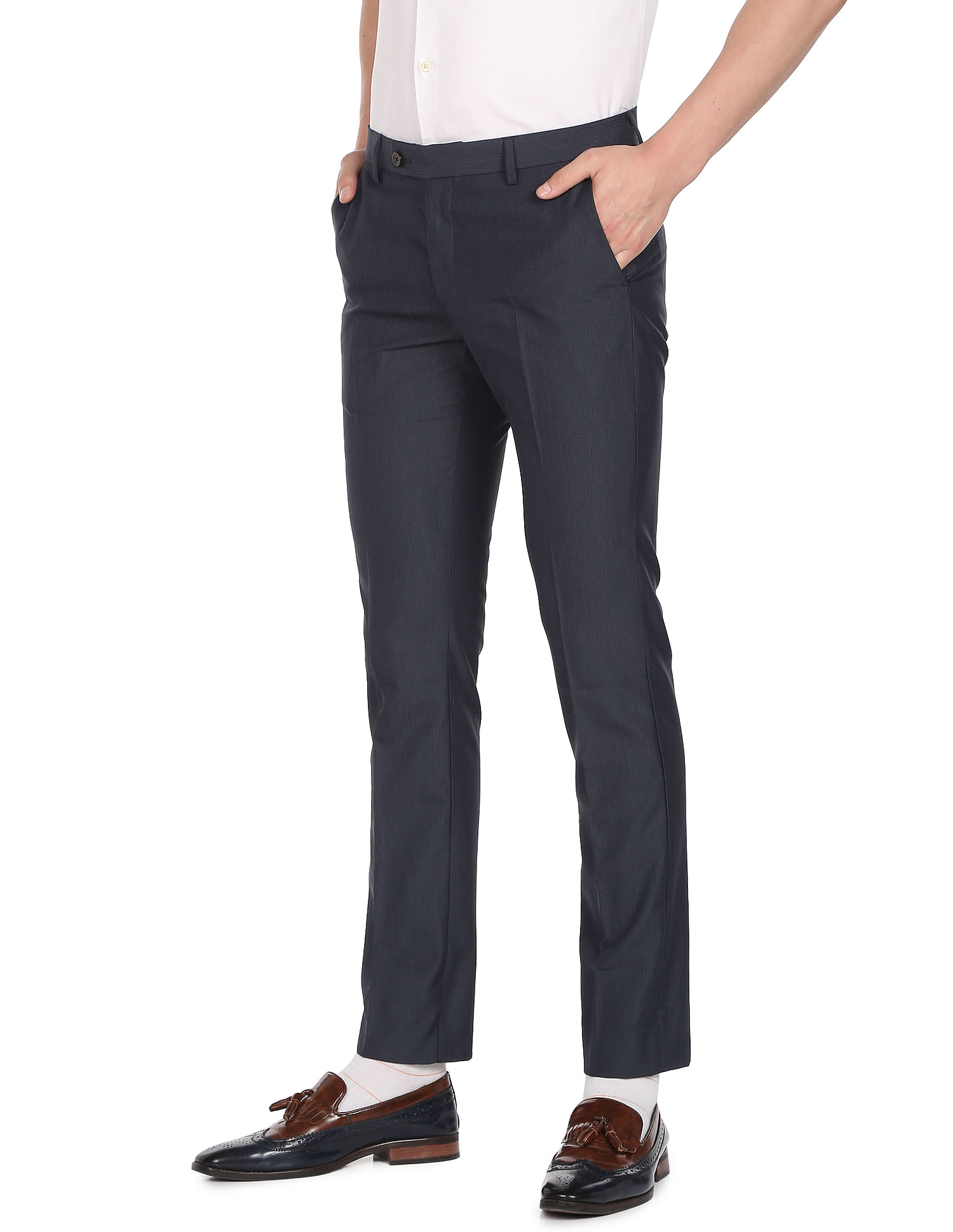 Buy Mid-Rise Flat Front Chinos Online at Best Prices in India - JioMart.