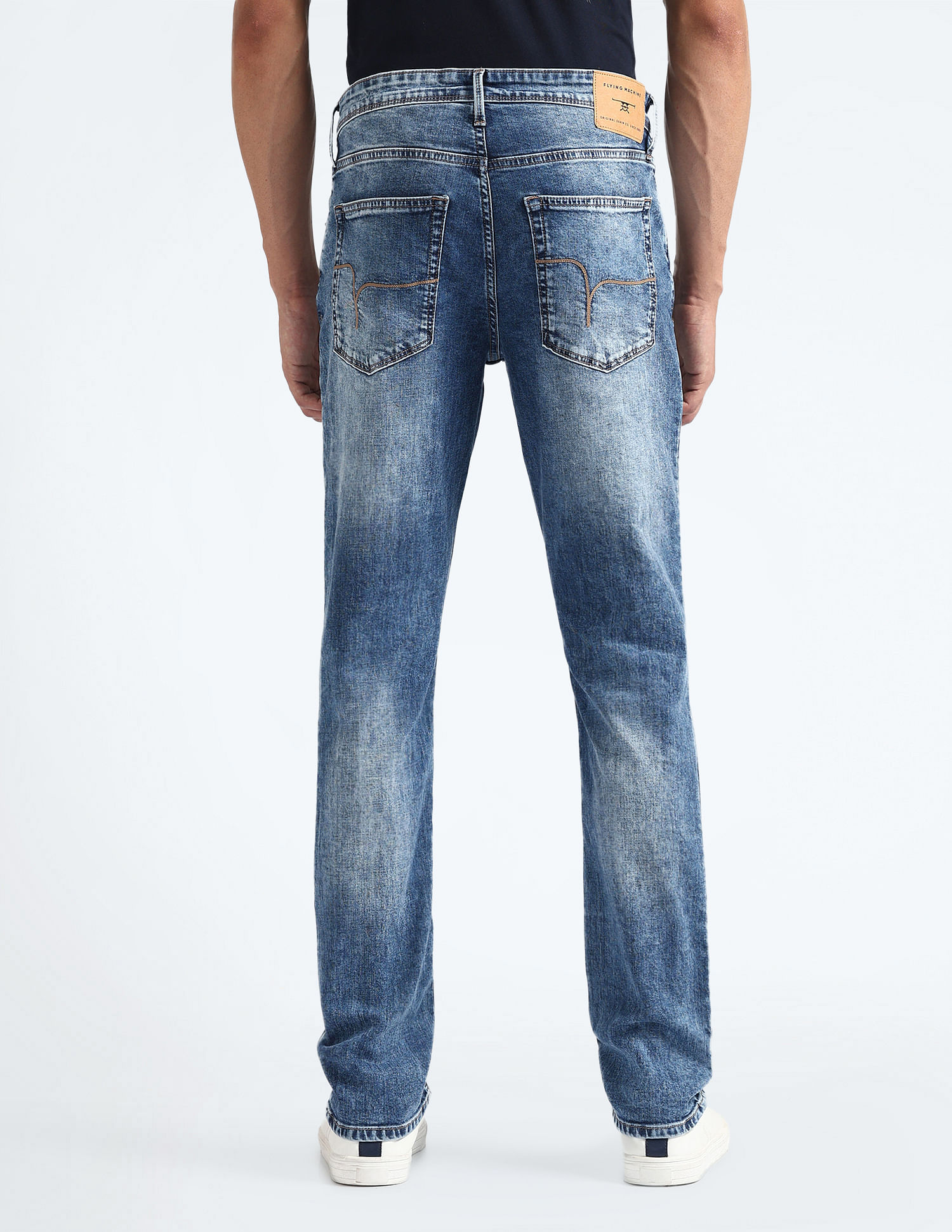 Flying Machine Freddie Slim Straight Mid Rise Jeans