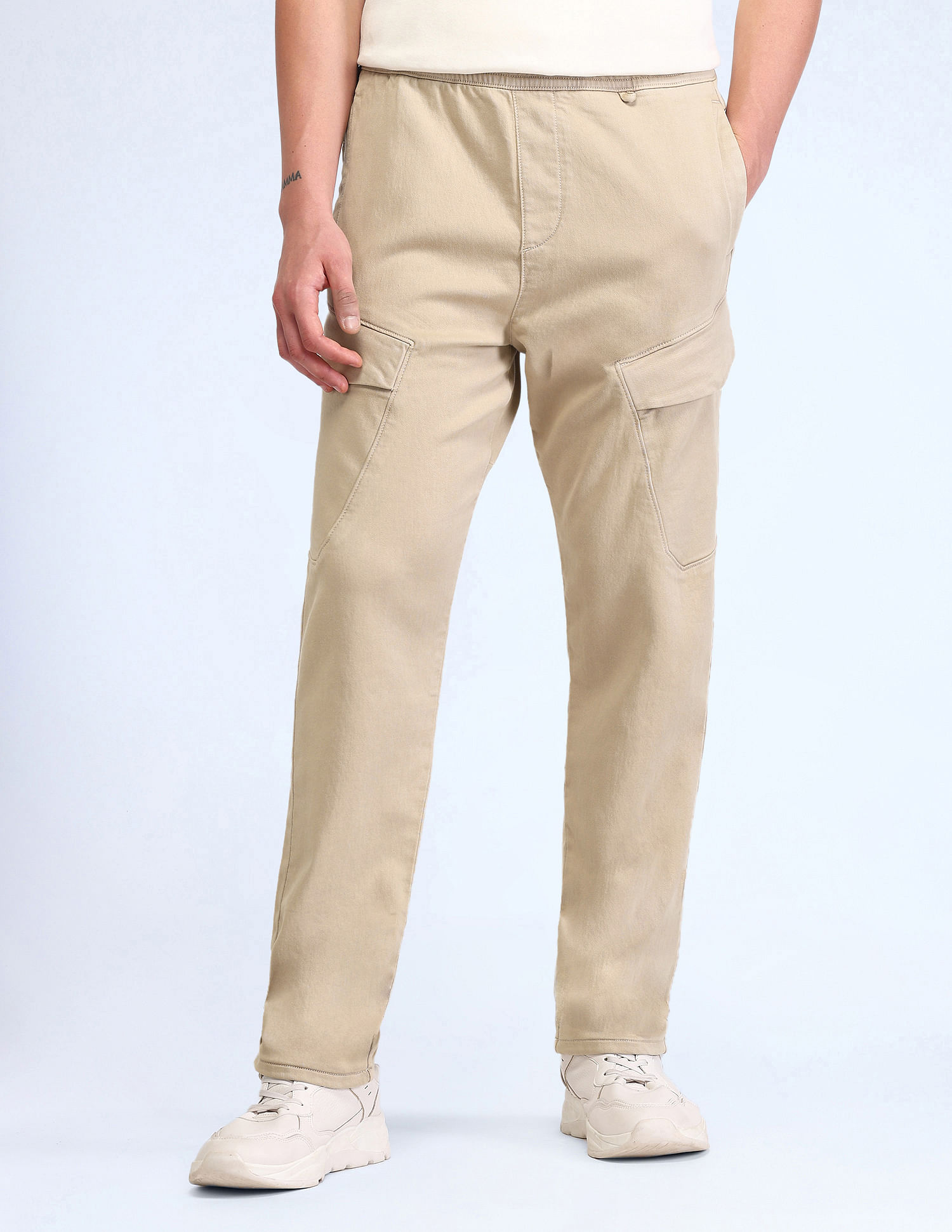 Flying Machine Solid Slim Fit Trousers