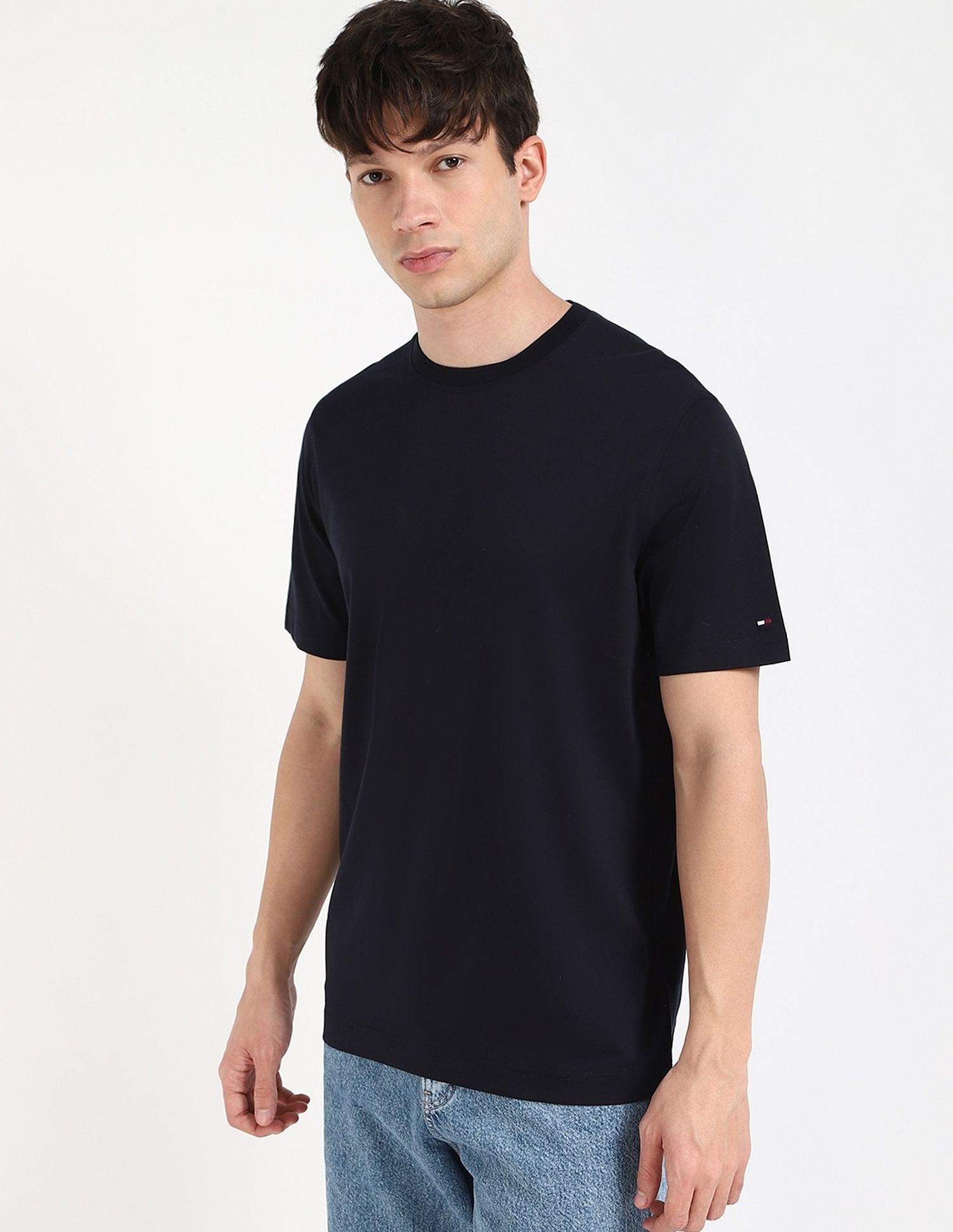 Tommy Hilfiger Solid Regular-Fit Cotton T-Shirt