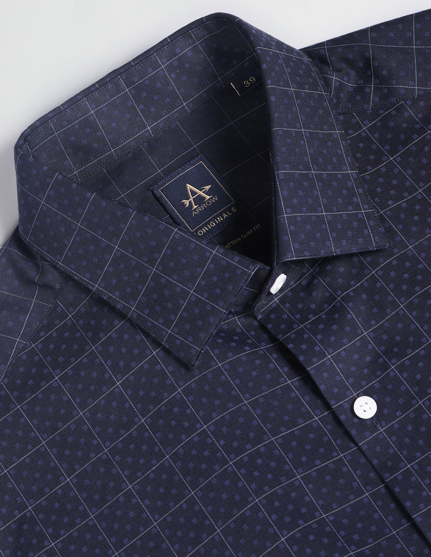 Arrow Pure Cotton Windowpane Check Shirt