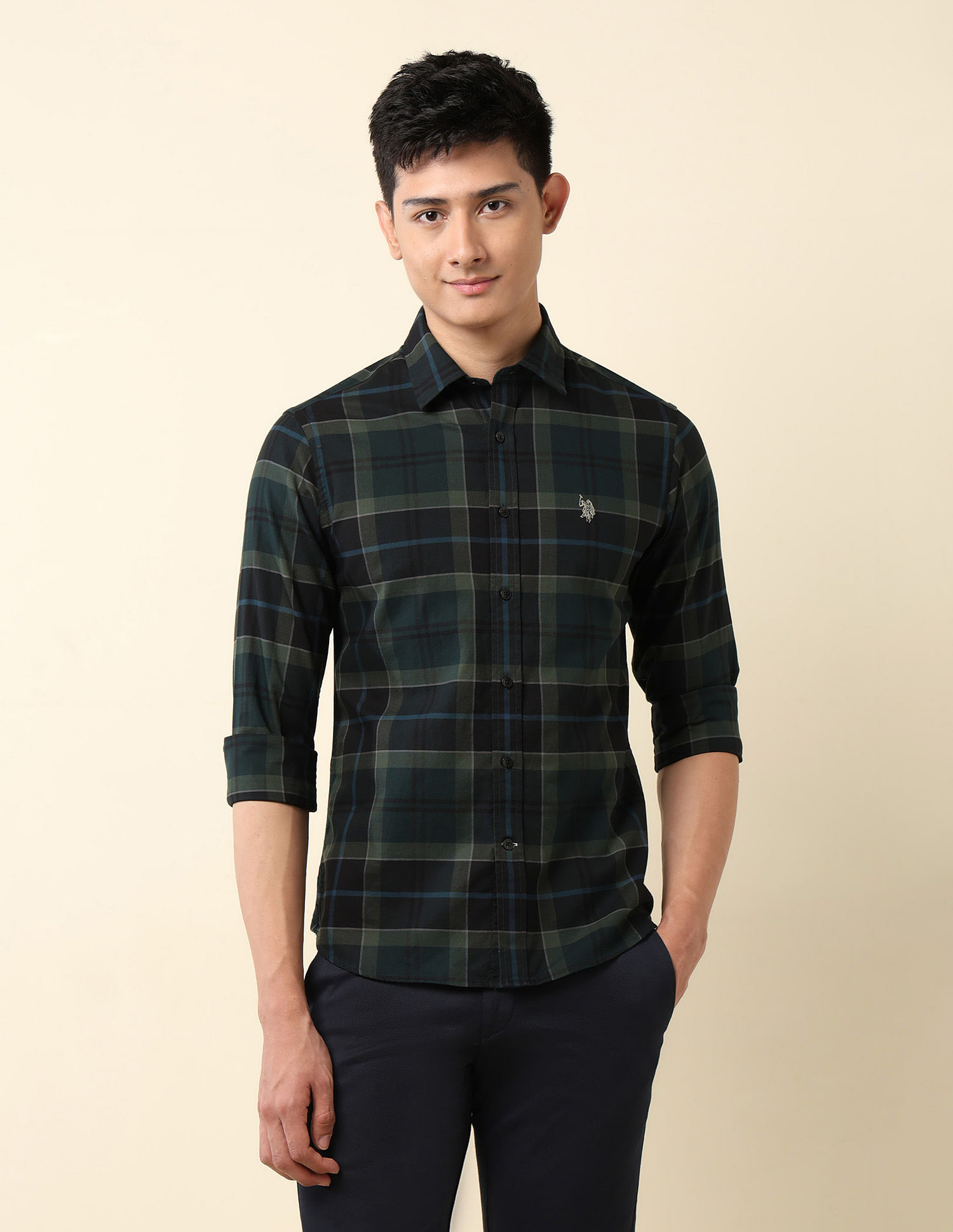 U.S. Polo Assn. Pure Cotton Tailored Fit Dobby Shirt