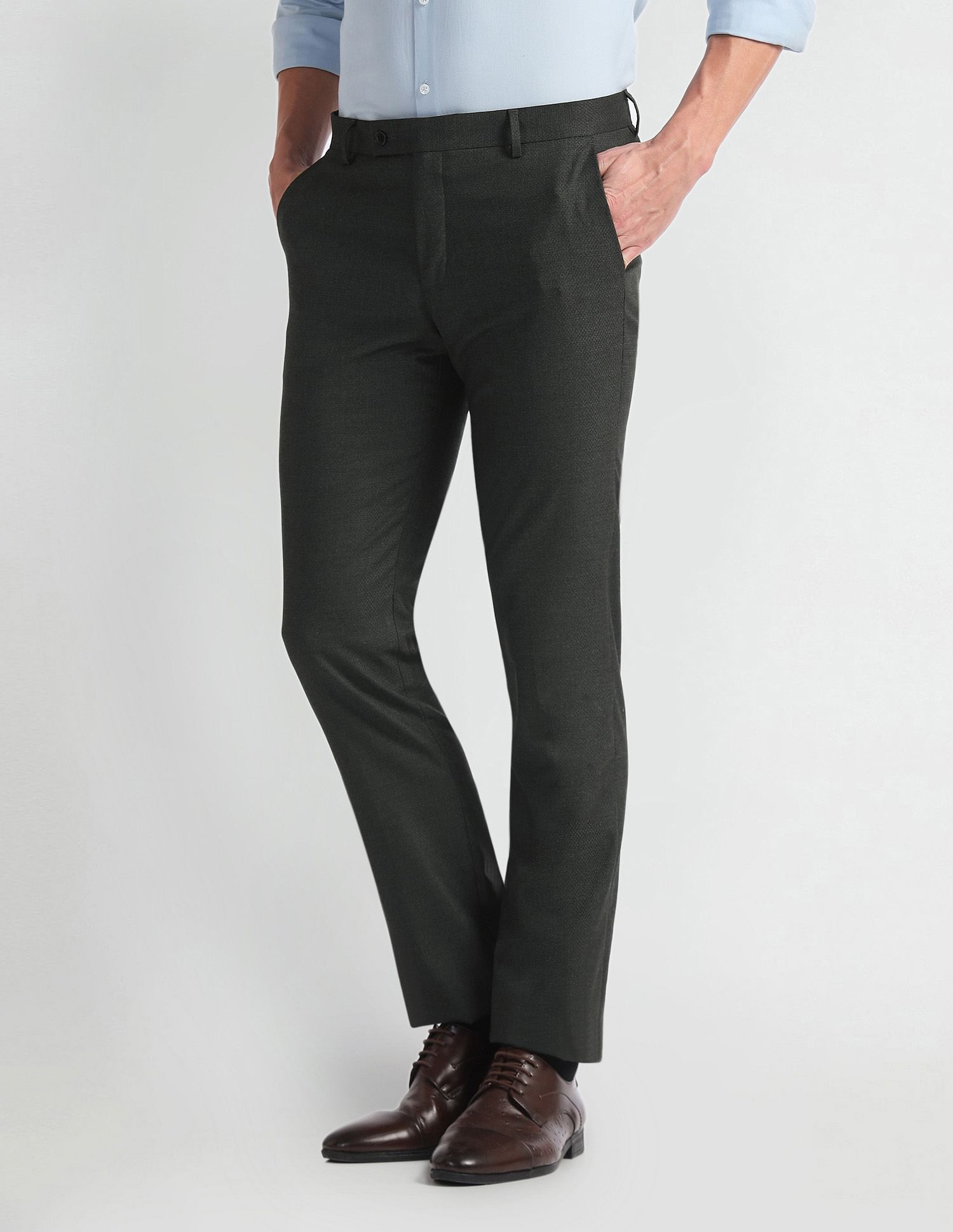 Arrow Hudson Tailored Fit Dobby Trousers