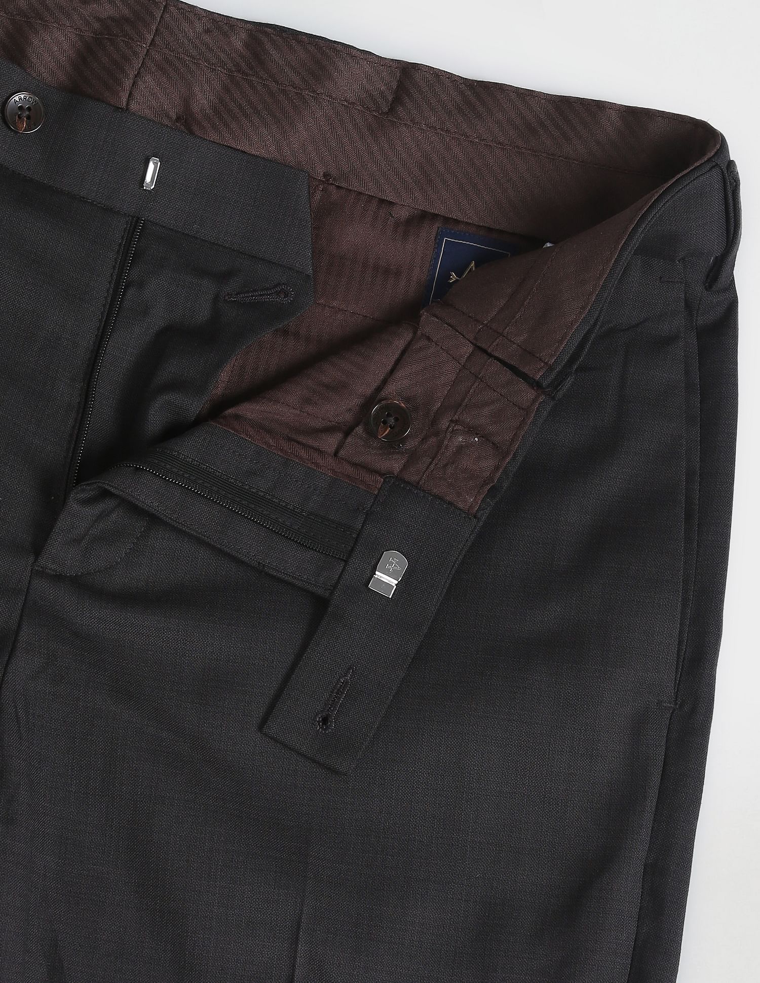 Arrow Solid Dobby Formal Trousers