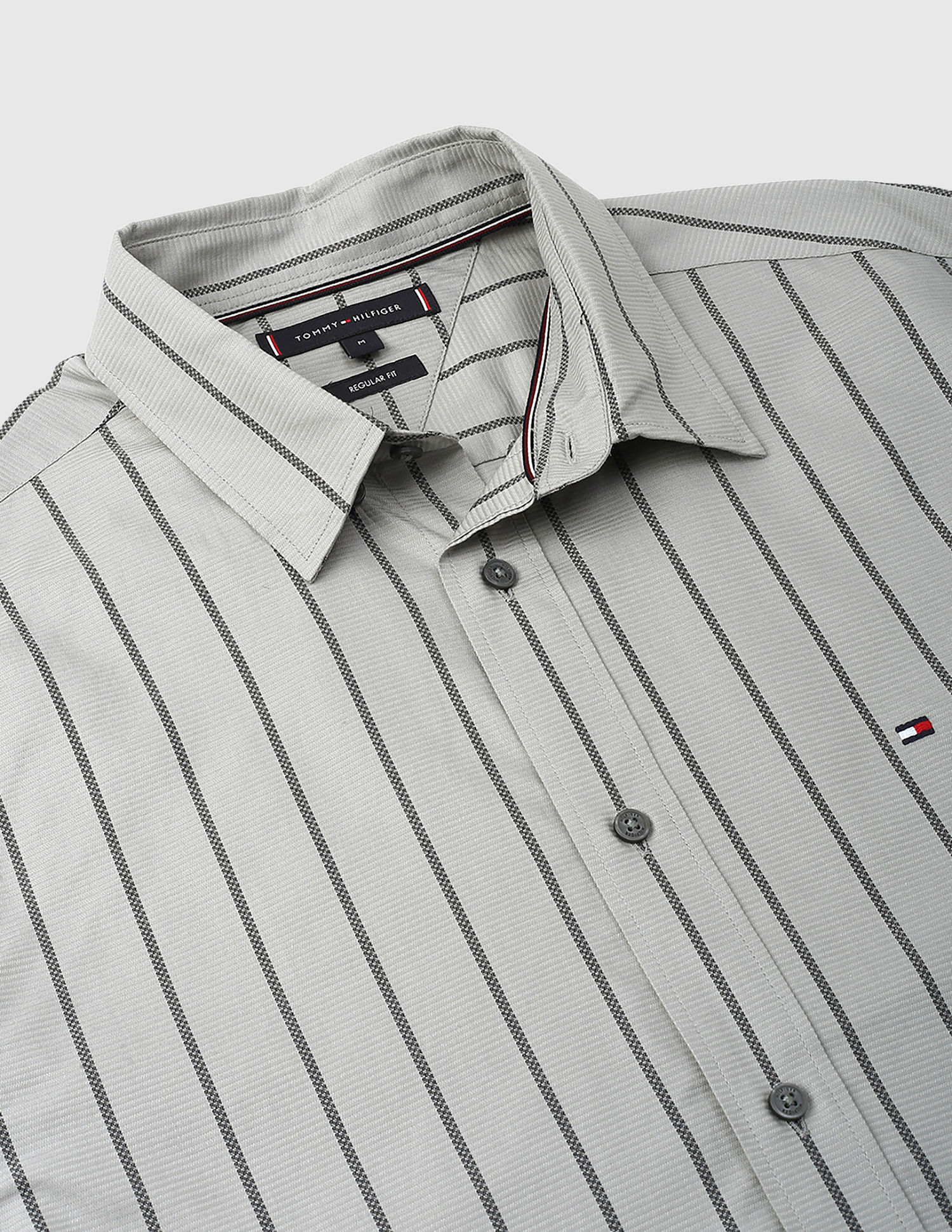 Tommy Hilfiger Textured Dobby Striped Shirt