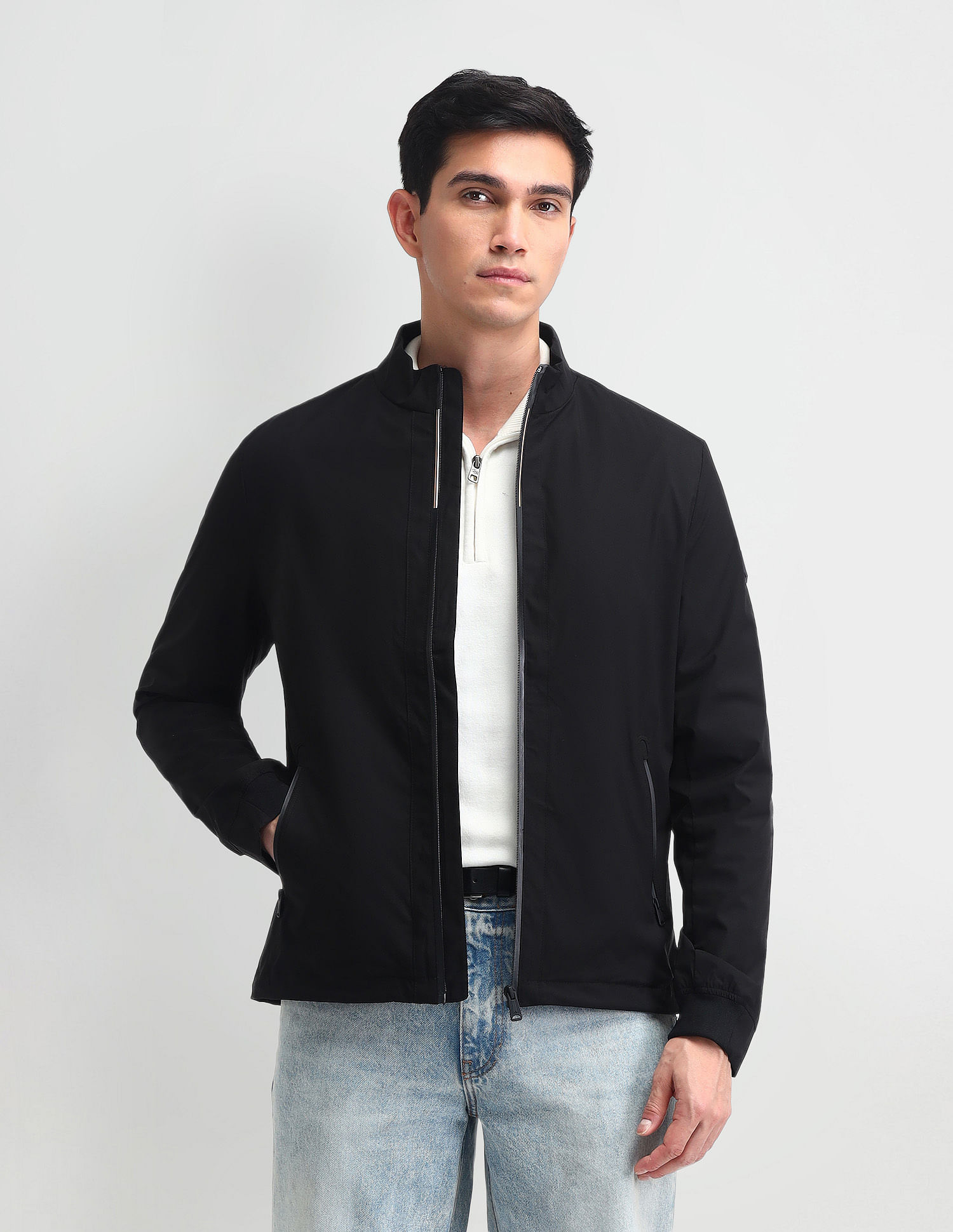 Arrow Sport High Neck Zip Up Wind Cheater
