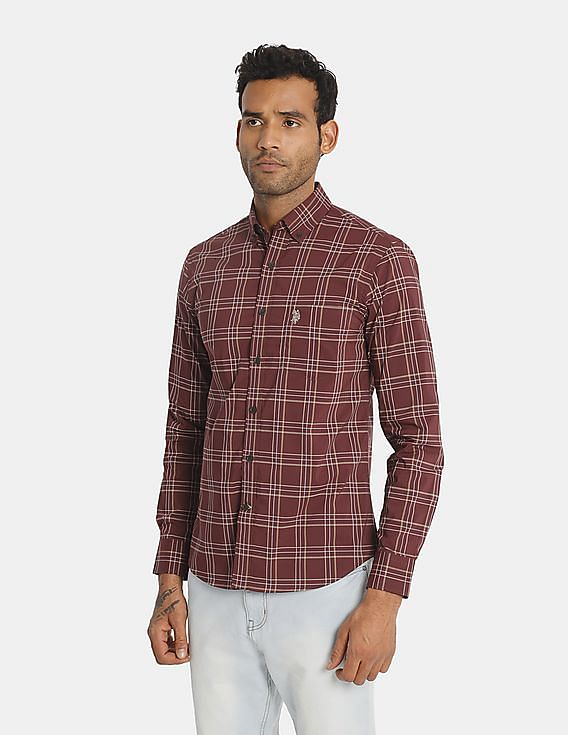U.S. Polo Assn. Button Down Collar Check Casual Shirt