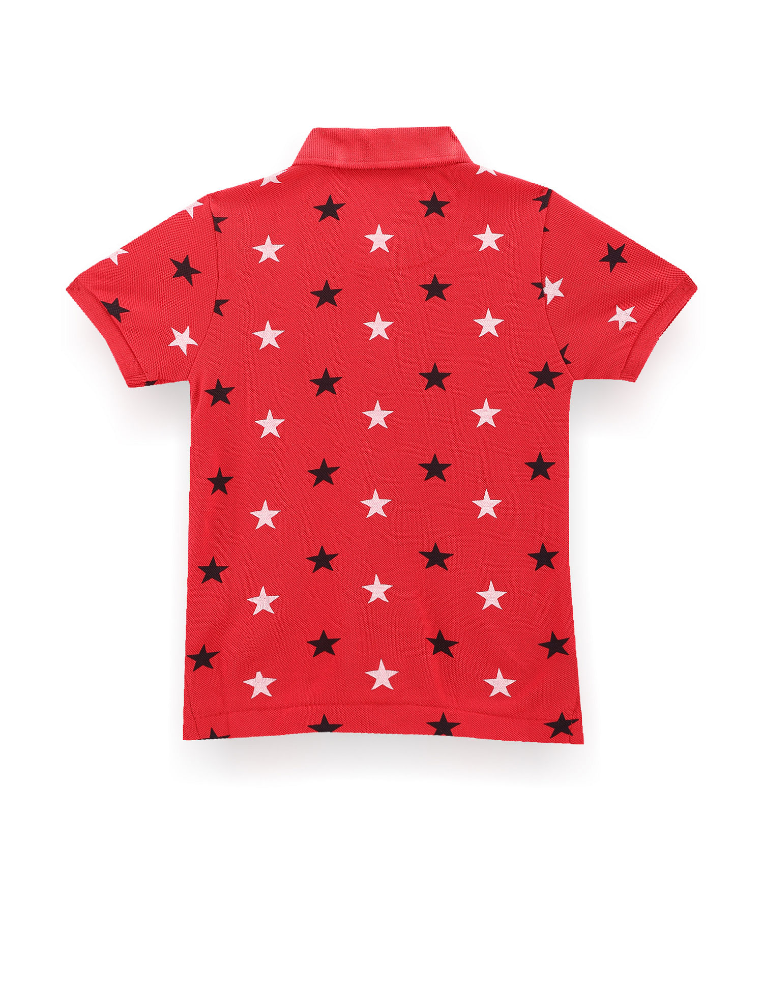 U.S. Polo Assn. Kids Boys Star Print Pique Polo Shirt